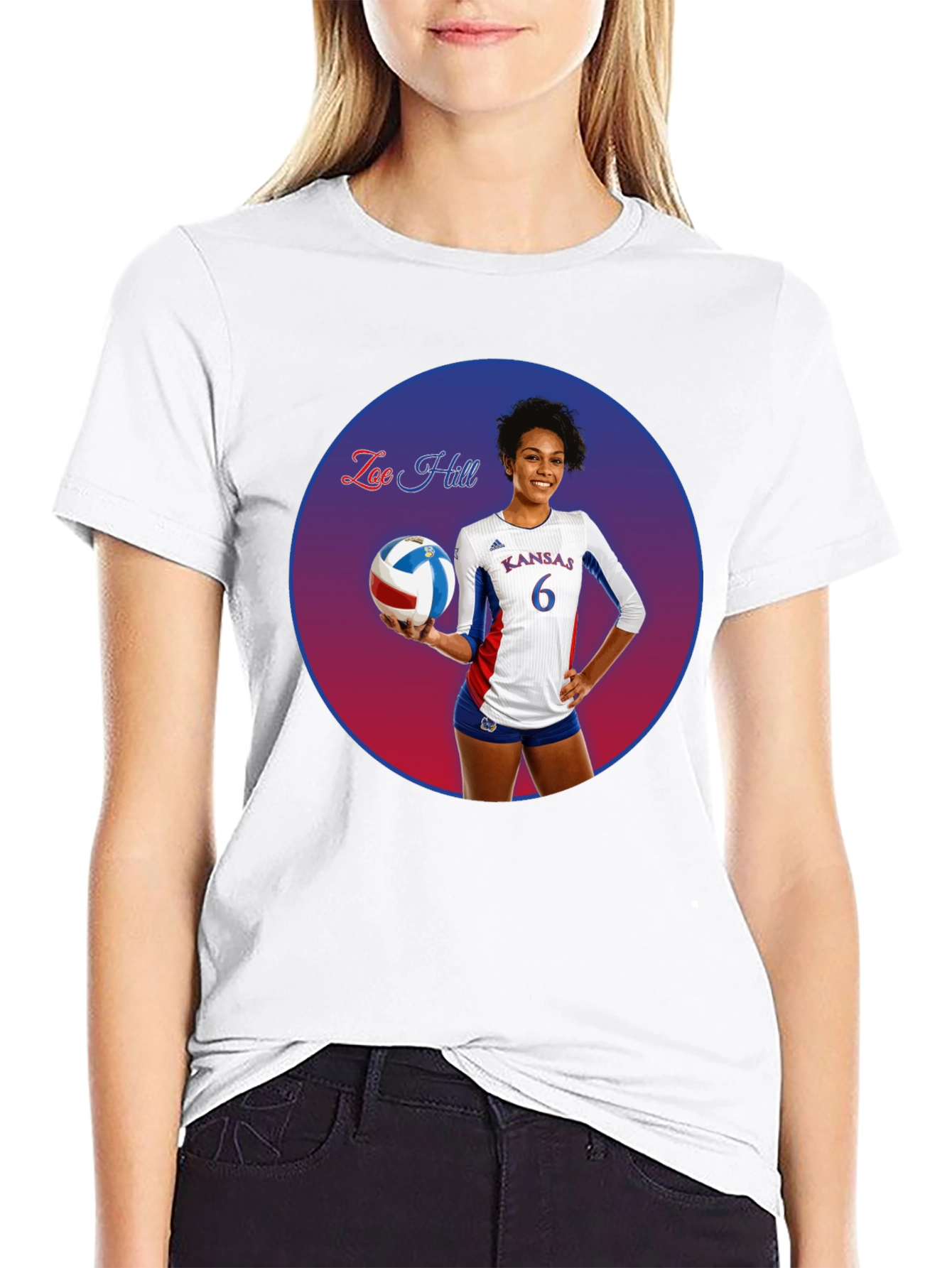 Zoe Hill Kansas Volleyball T-Shirt