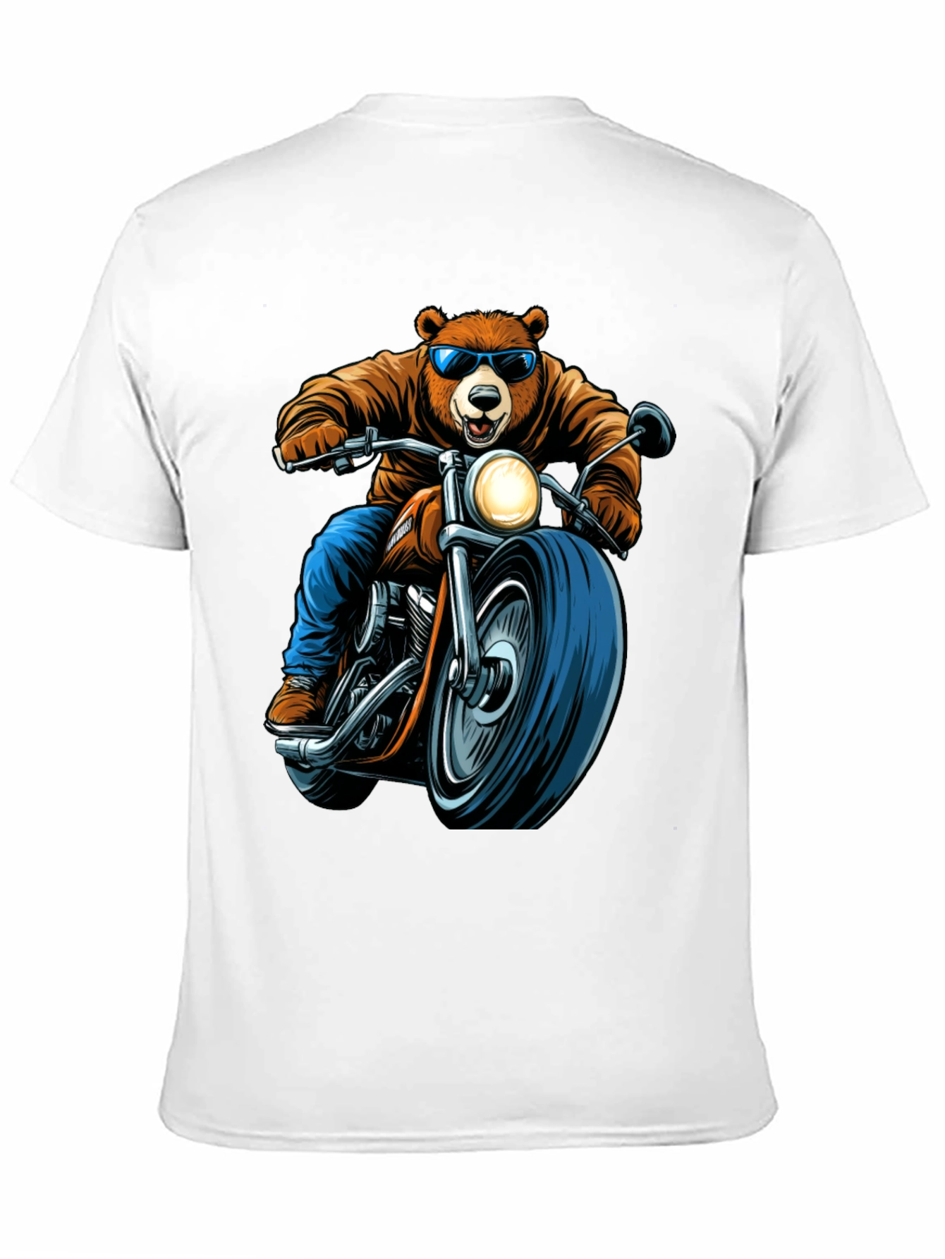 Bear Rider Graphic Tee - Cool Biker Bear T-Shirt