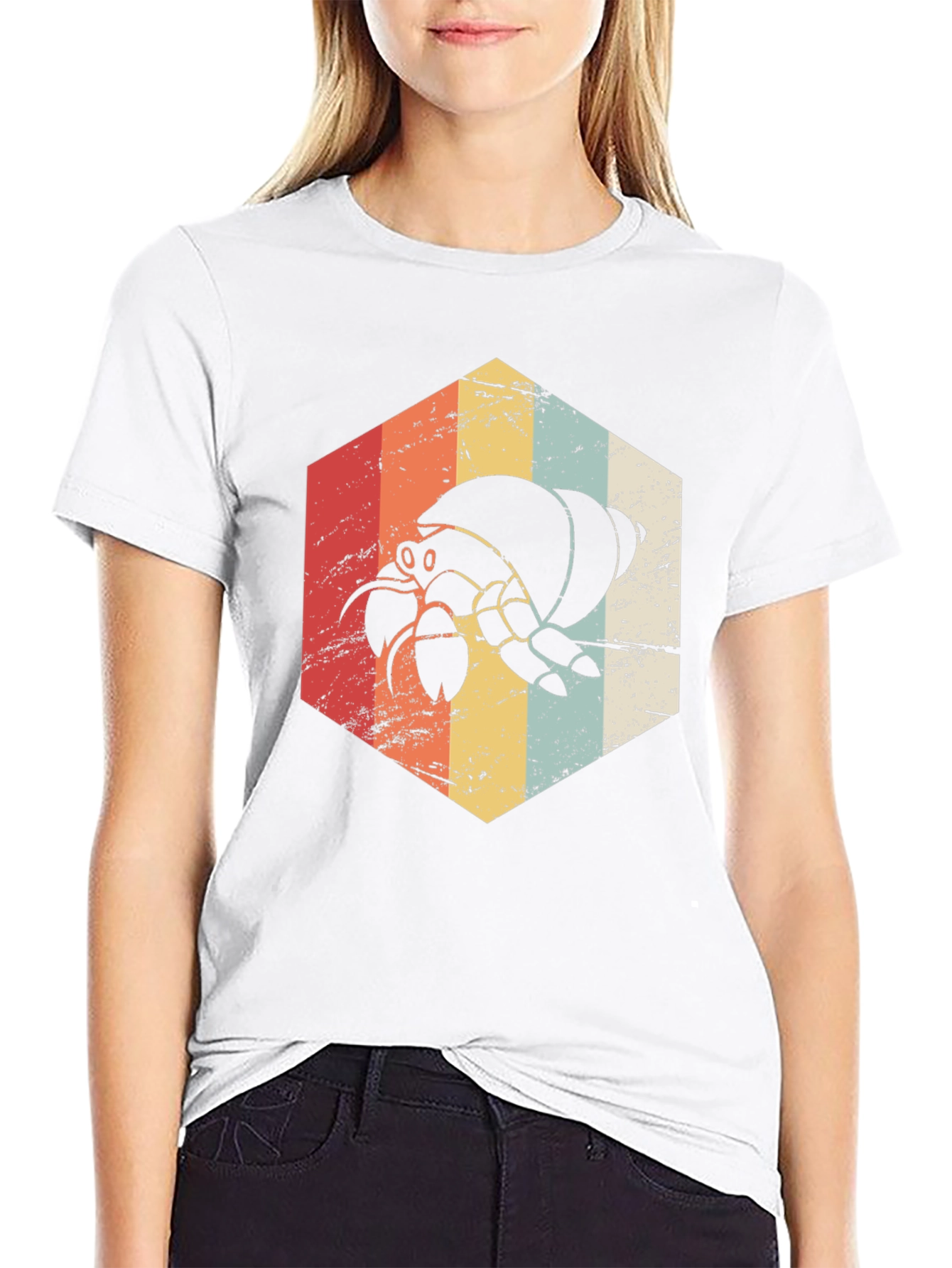 Retro Hermit Crab Graphic Tee - Unisex Black T-Shirt