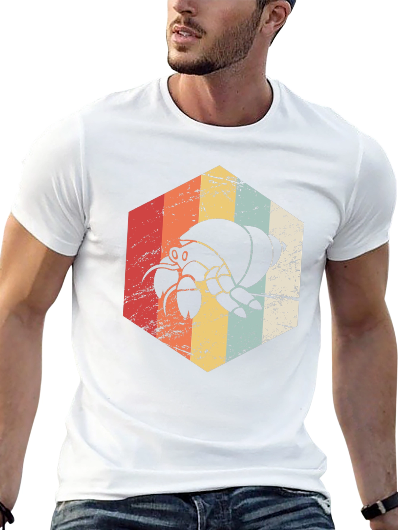 Retro Hermit Crab Graphic Tee - Unisex Black T-Shirt