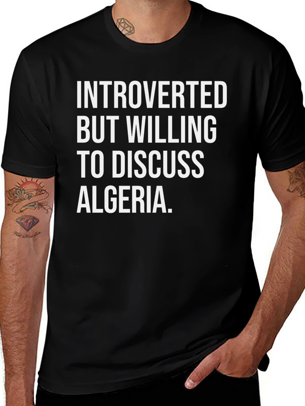 Introverted Algeria Graphic Tee - Soft Cotton T-Shirt