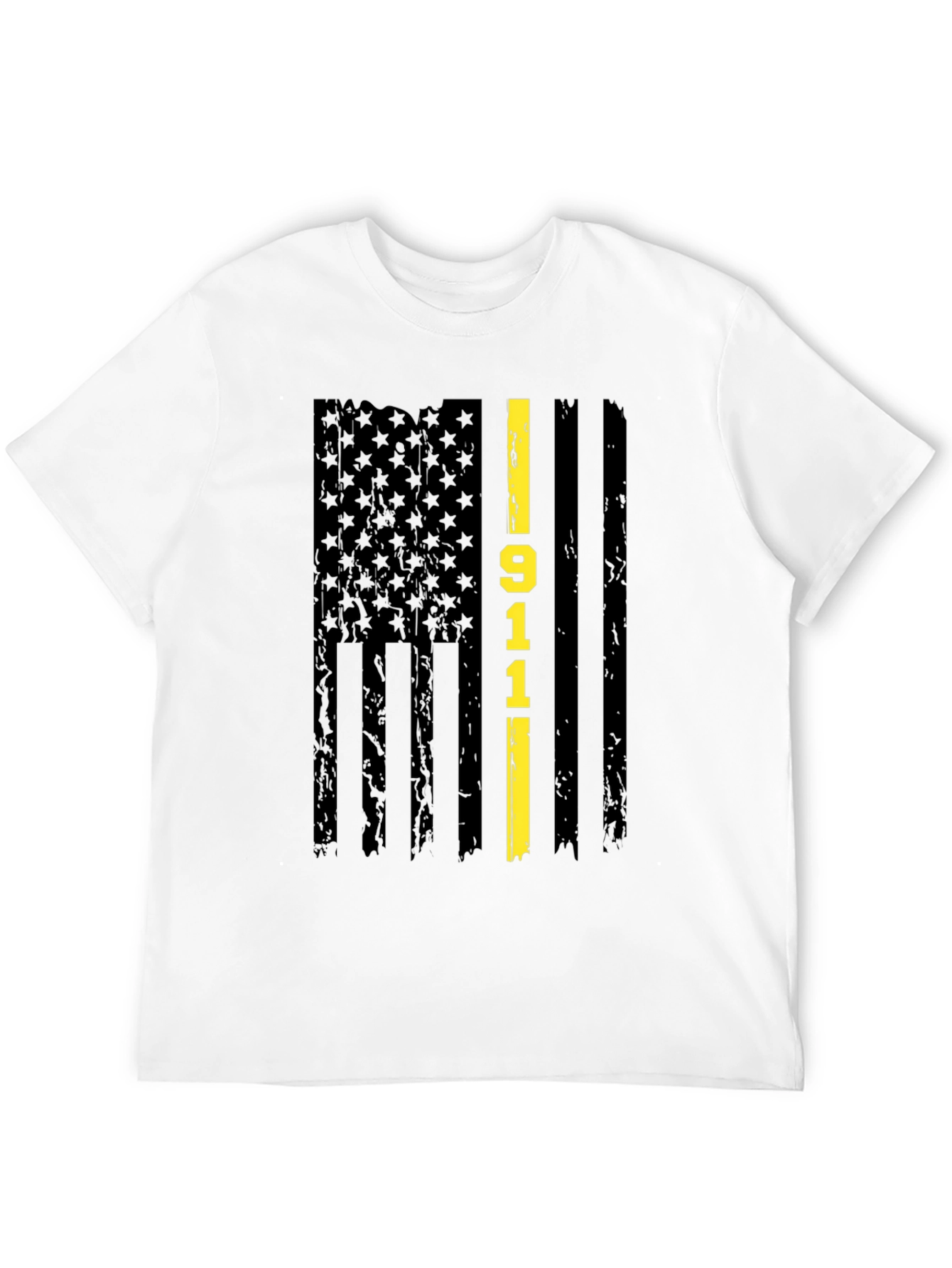 911 Thin Yellow Line Flag Graphic T-Shirt