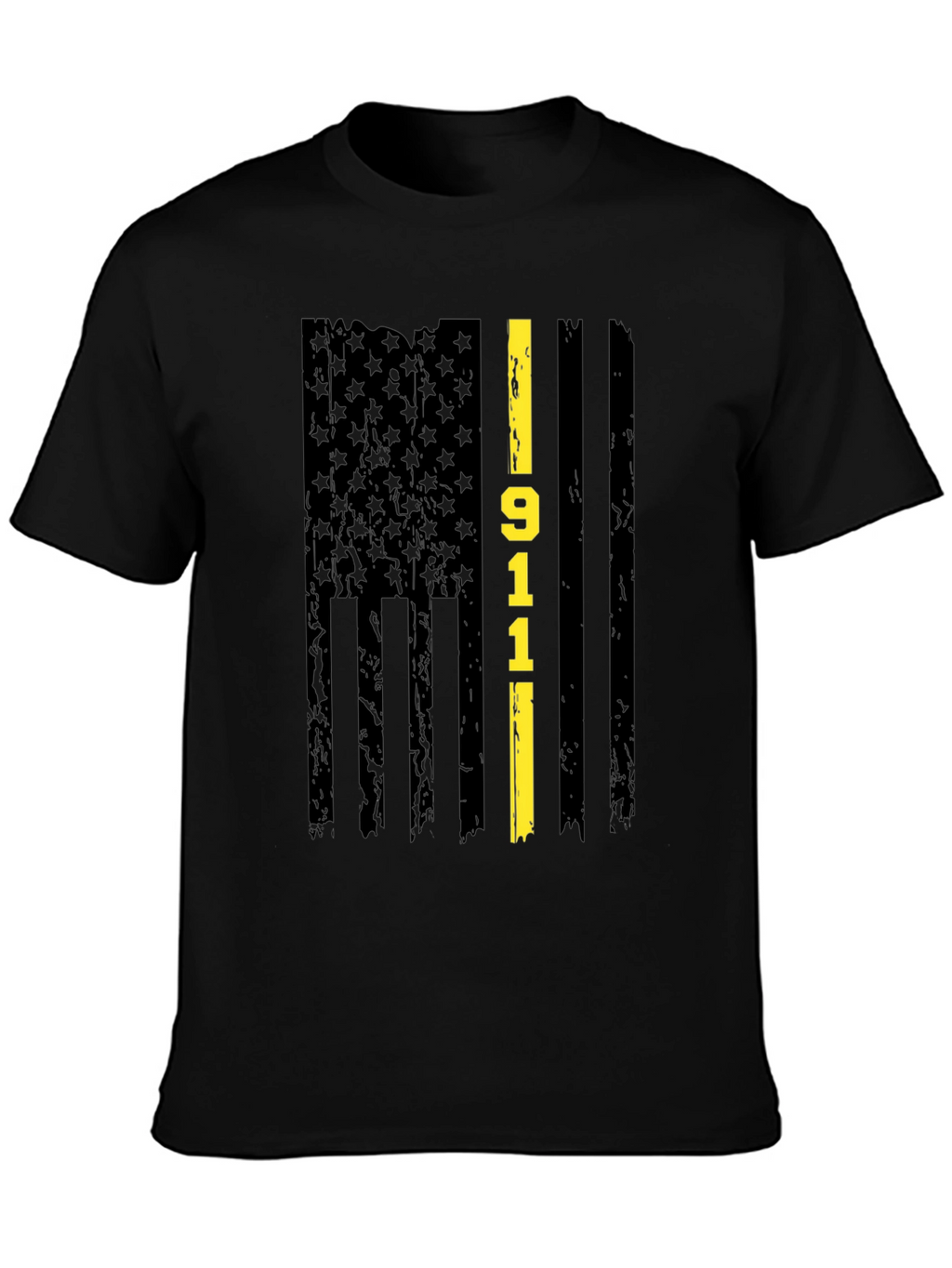 911 Thin Yellow Line Flag Graphic T-Shirt