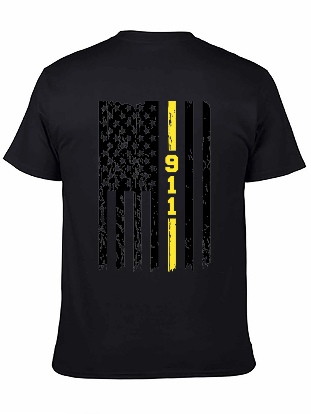 911 Thin Yellow Line Flag Graphic T-Shirt