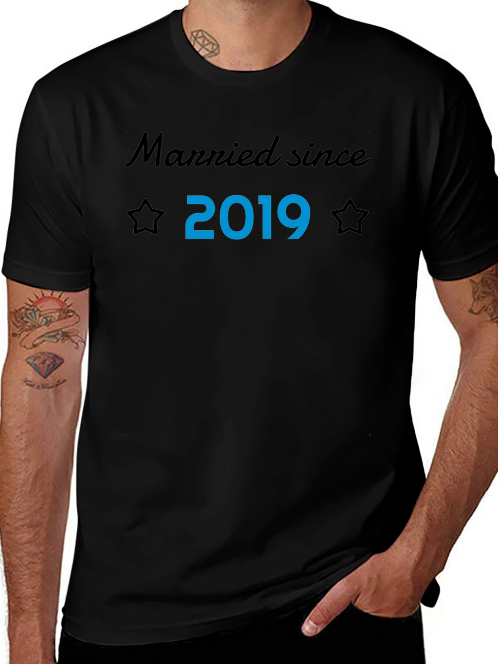 Married Since 2019 T-Shirt Husband Anniversary Gift