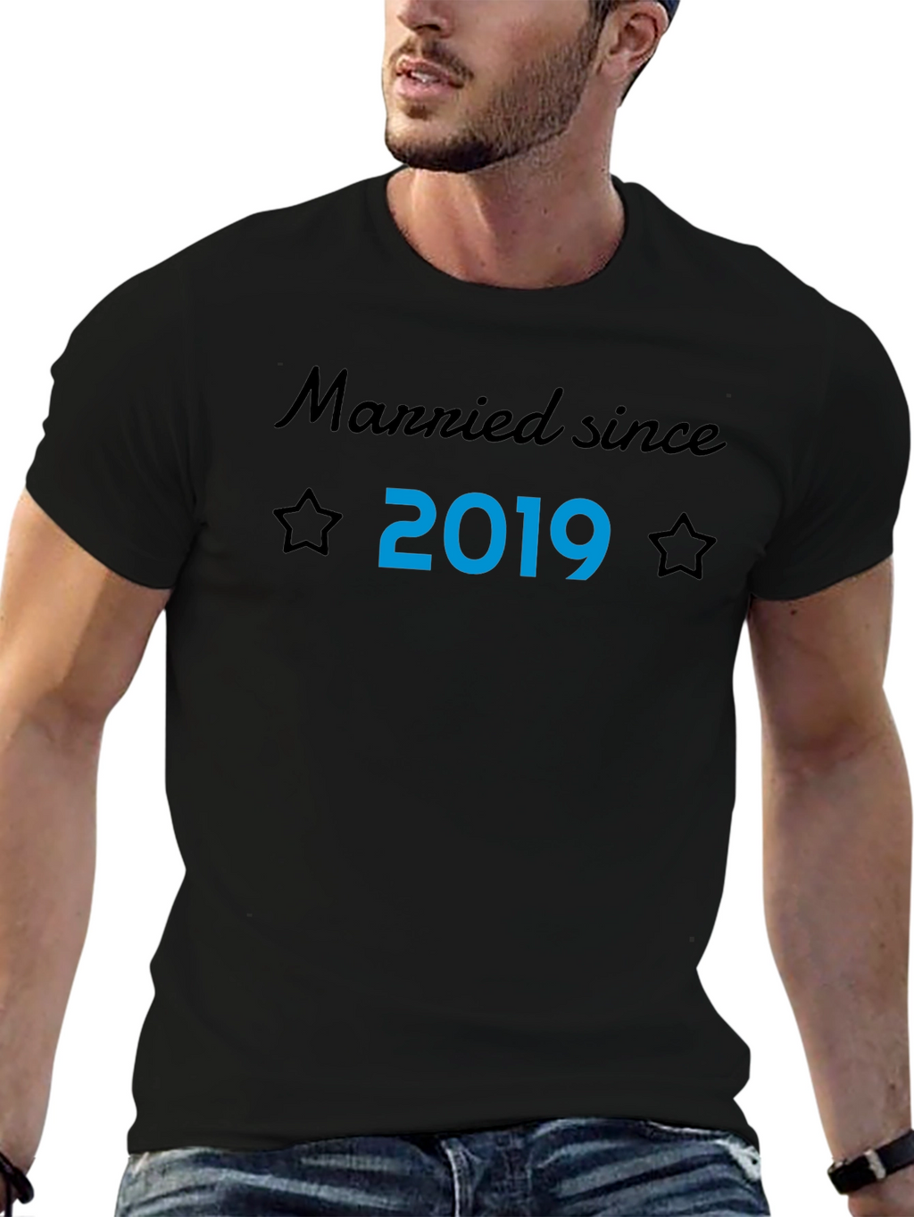 Married Since 2019 T-Shirt Husband Anniversary Gift