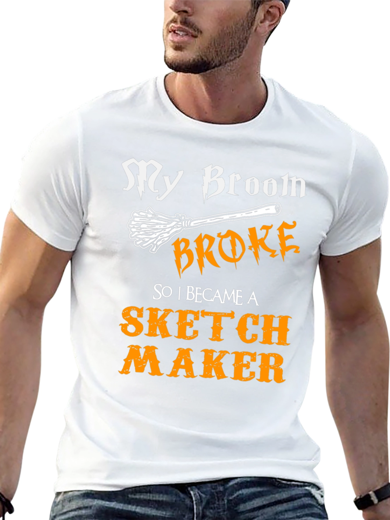 My Broom Broke Sketch Maker T-Shirt
