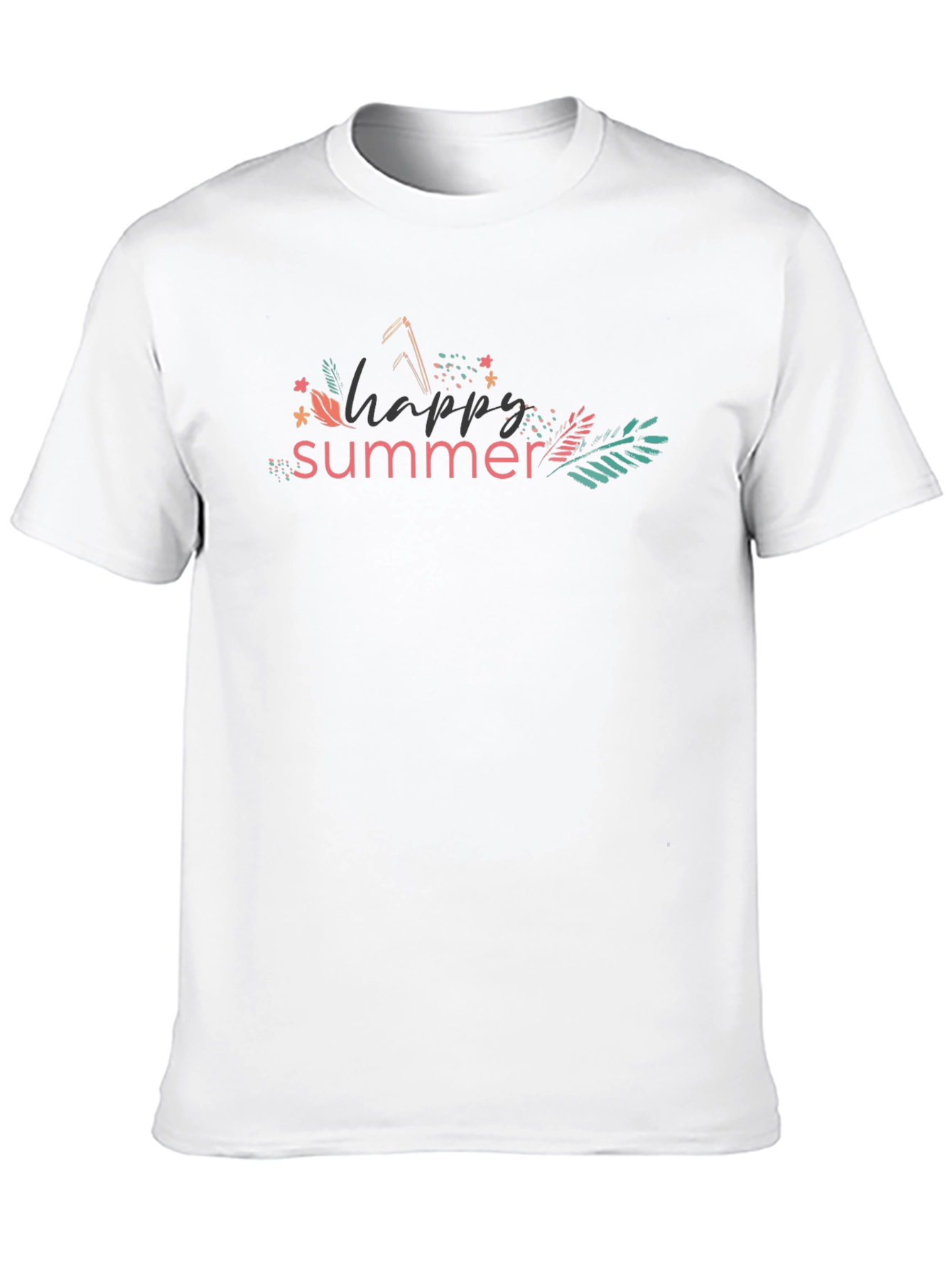 Happy Summer Black T-Shirt for Men