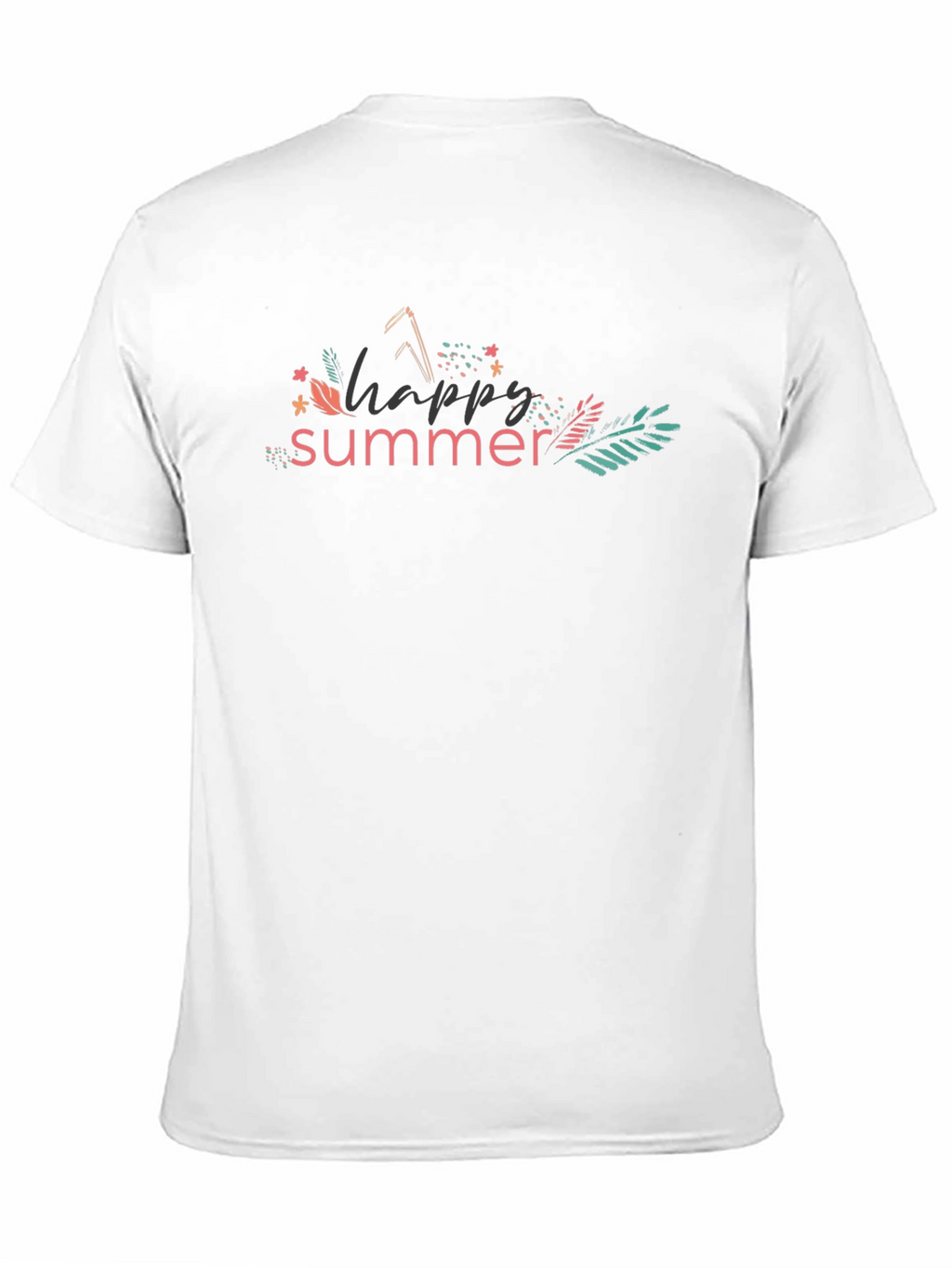 Happy Summer Black T-Shirt for Men
