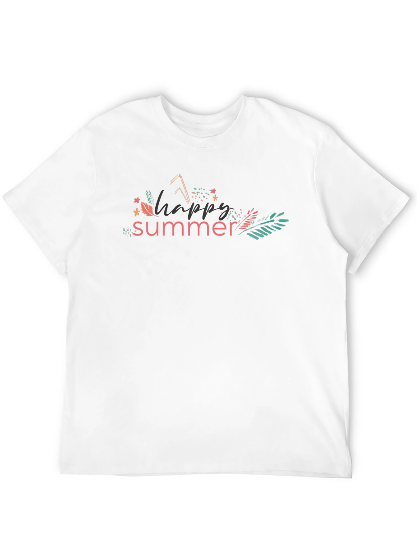 Happy Summer Black T-Shirt for Men