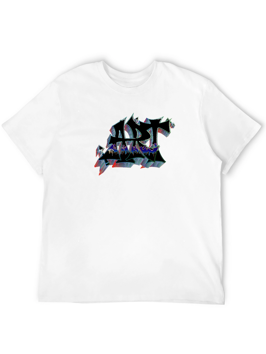 Abstract Art Graphic Black T-Shirt