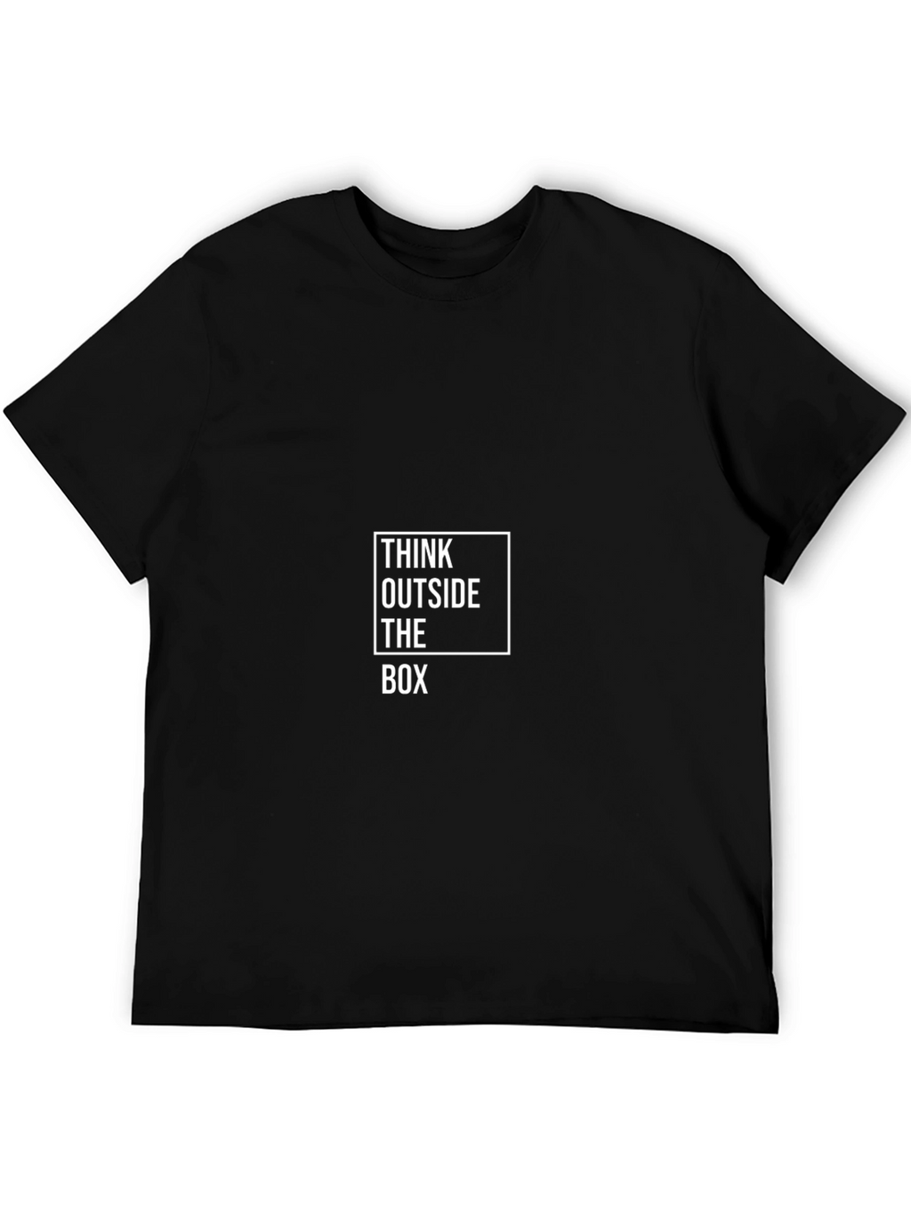 Think Outside the Box Graphic T-Shirt - Black