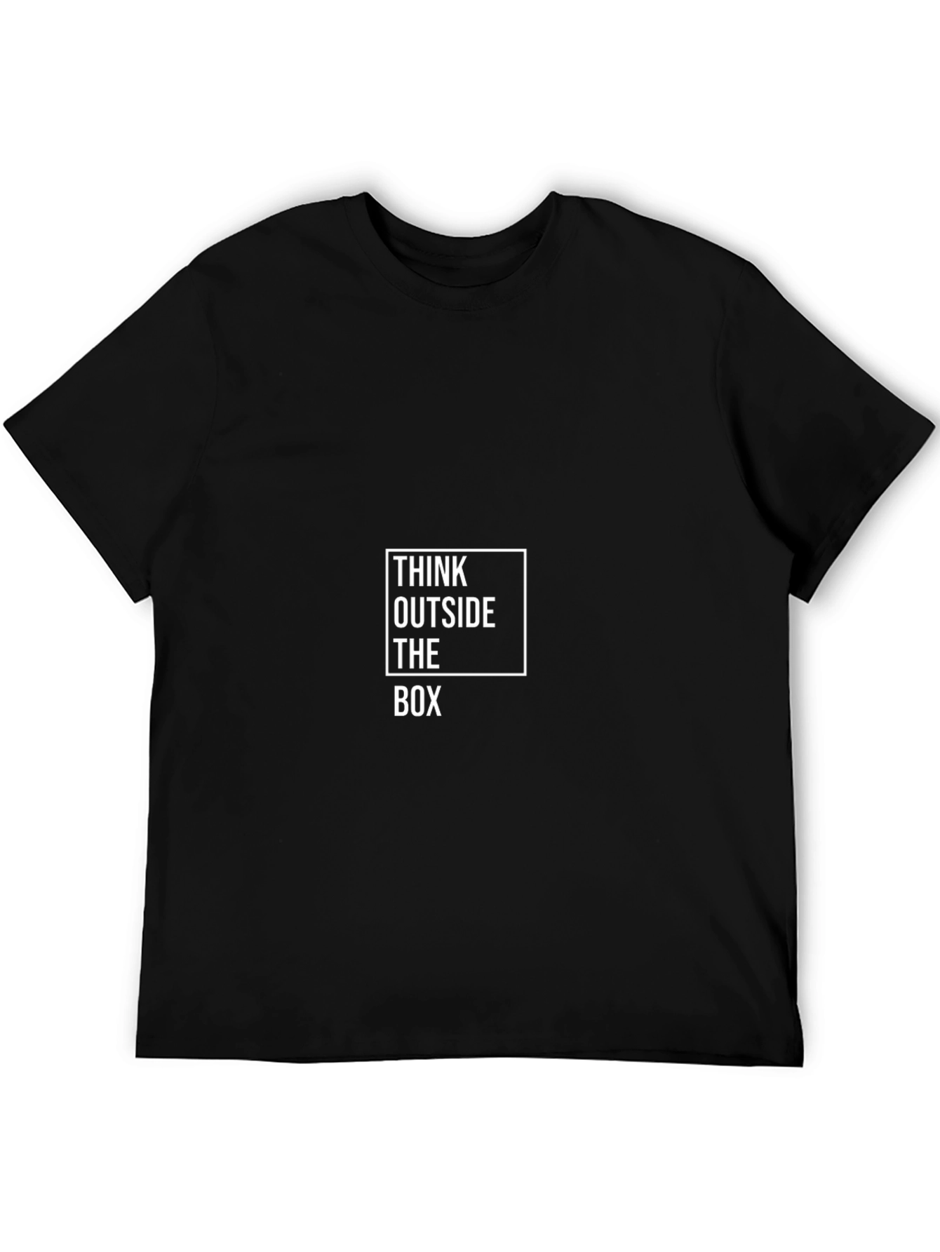 Think Outside the Box Graphic T-Shirt - Black