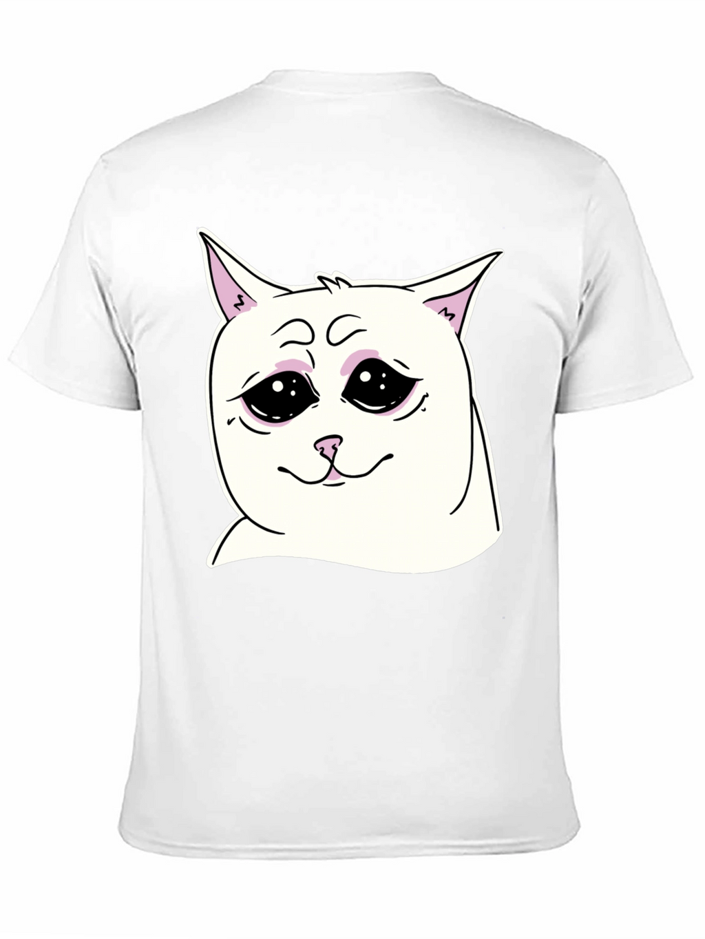 Sad Cat Meme Graphic T-Shirt - Unisex Black Tee