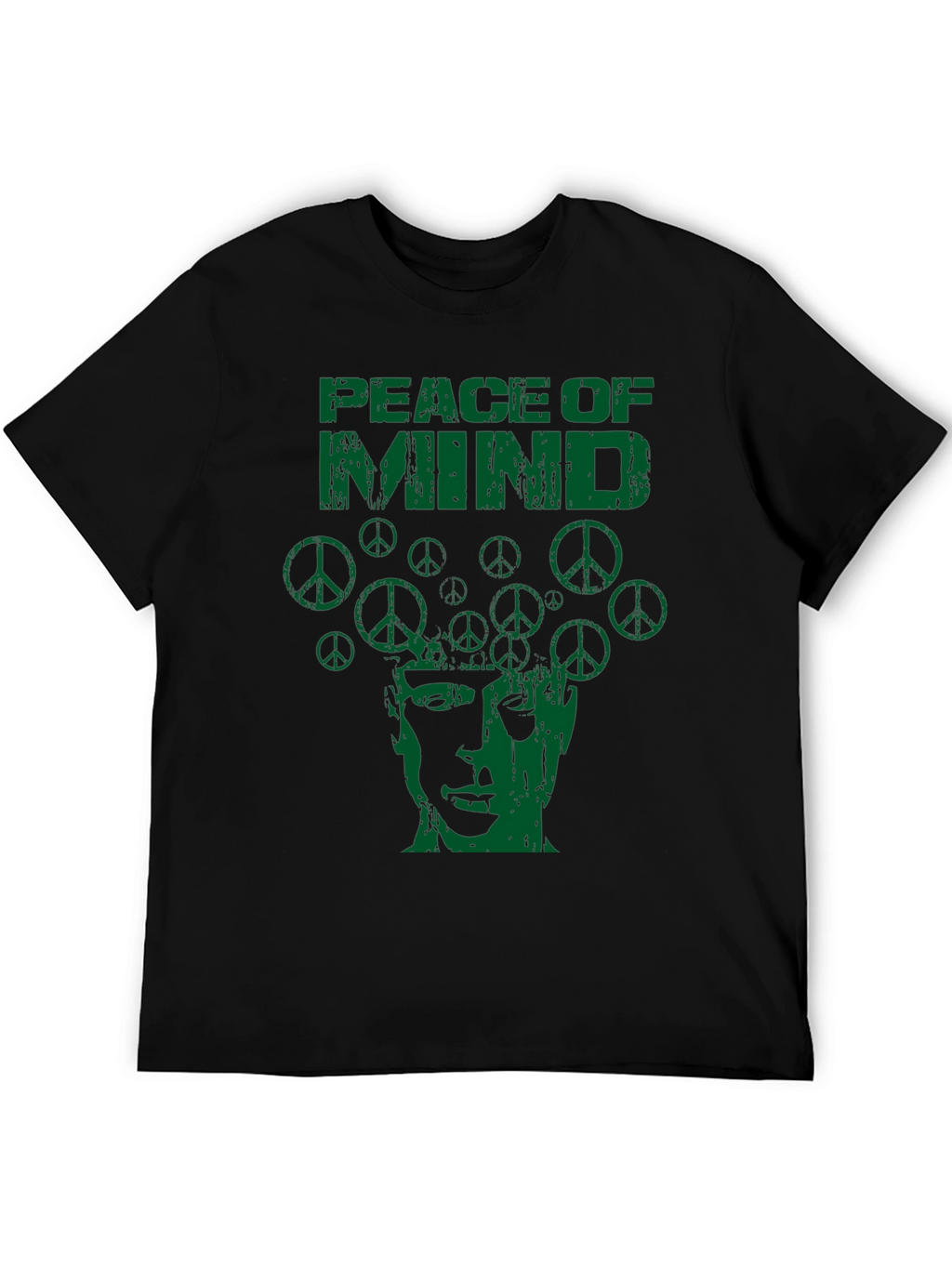 Peace of Mind Graphic Print Crew Neck T-Shirt