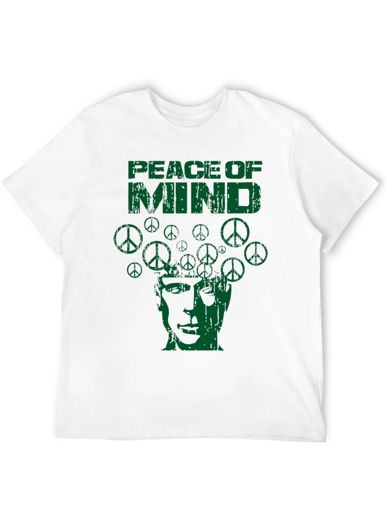 Peace of Mind Graphic Print Crew Neck T-Shirt