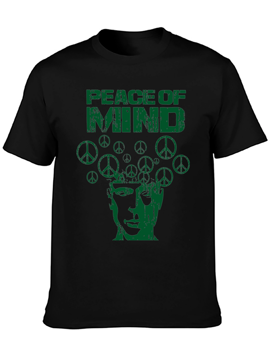 Peace of Mind Graphic Print Crew Neck T-Shirt
