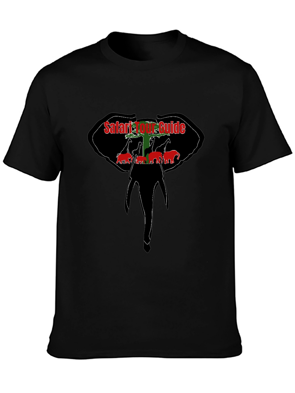Safari Tour Guide Black T-Shirt