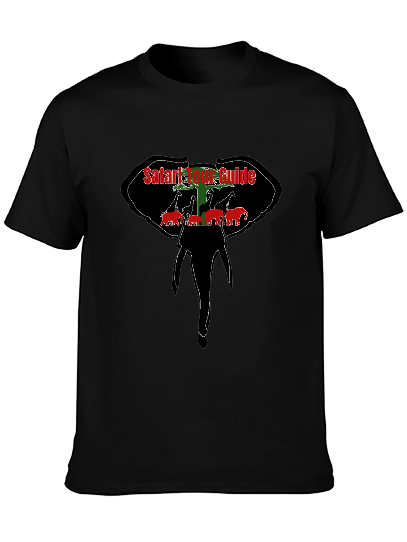 Safari Tour Guide Black T-Shirt