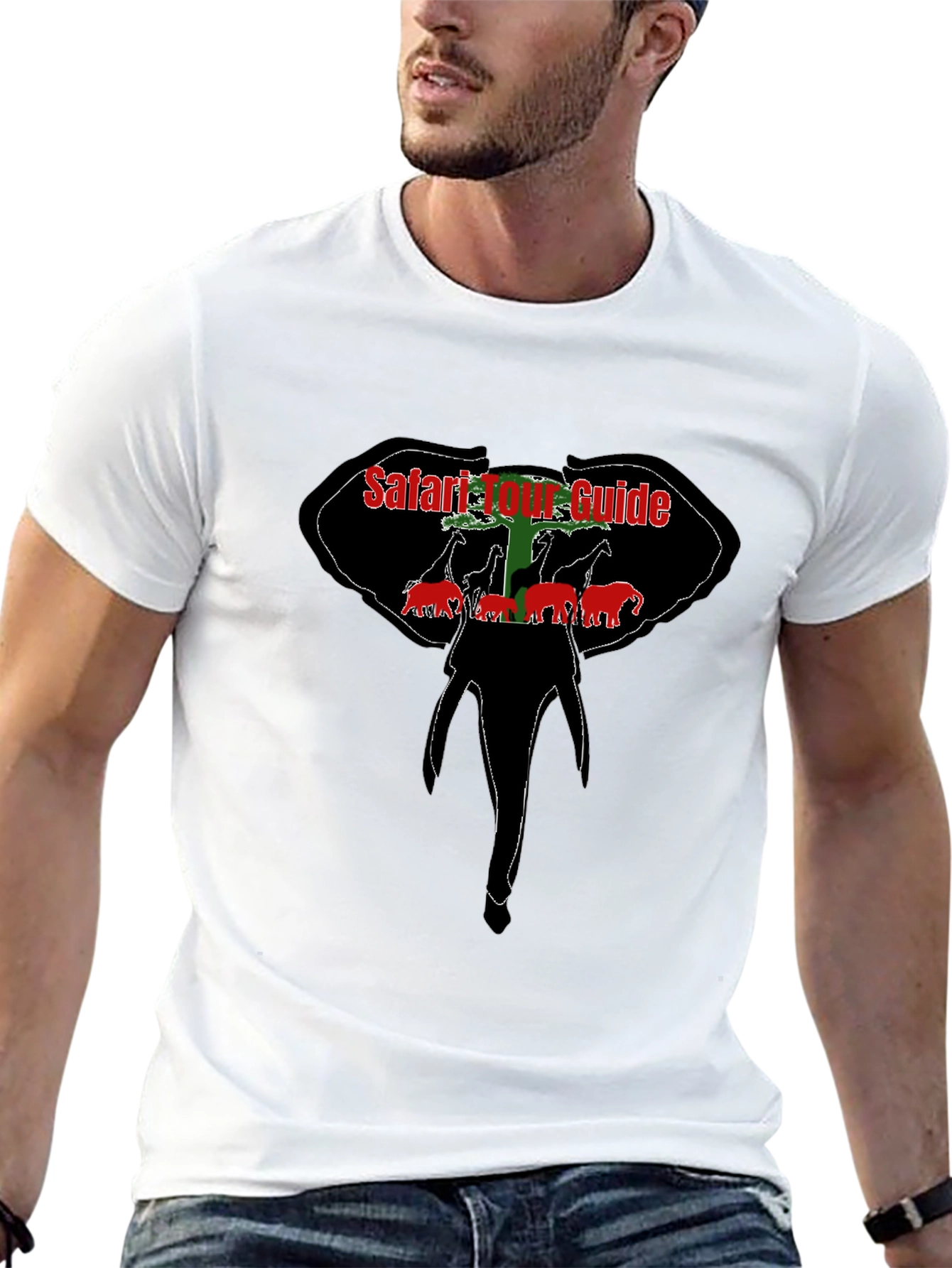 Safari Tour Guide Black T-Shirt