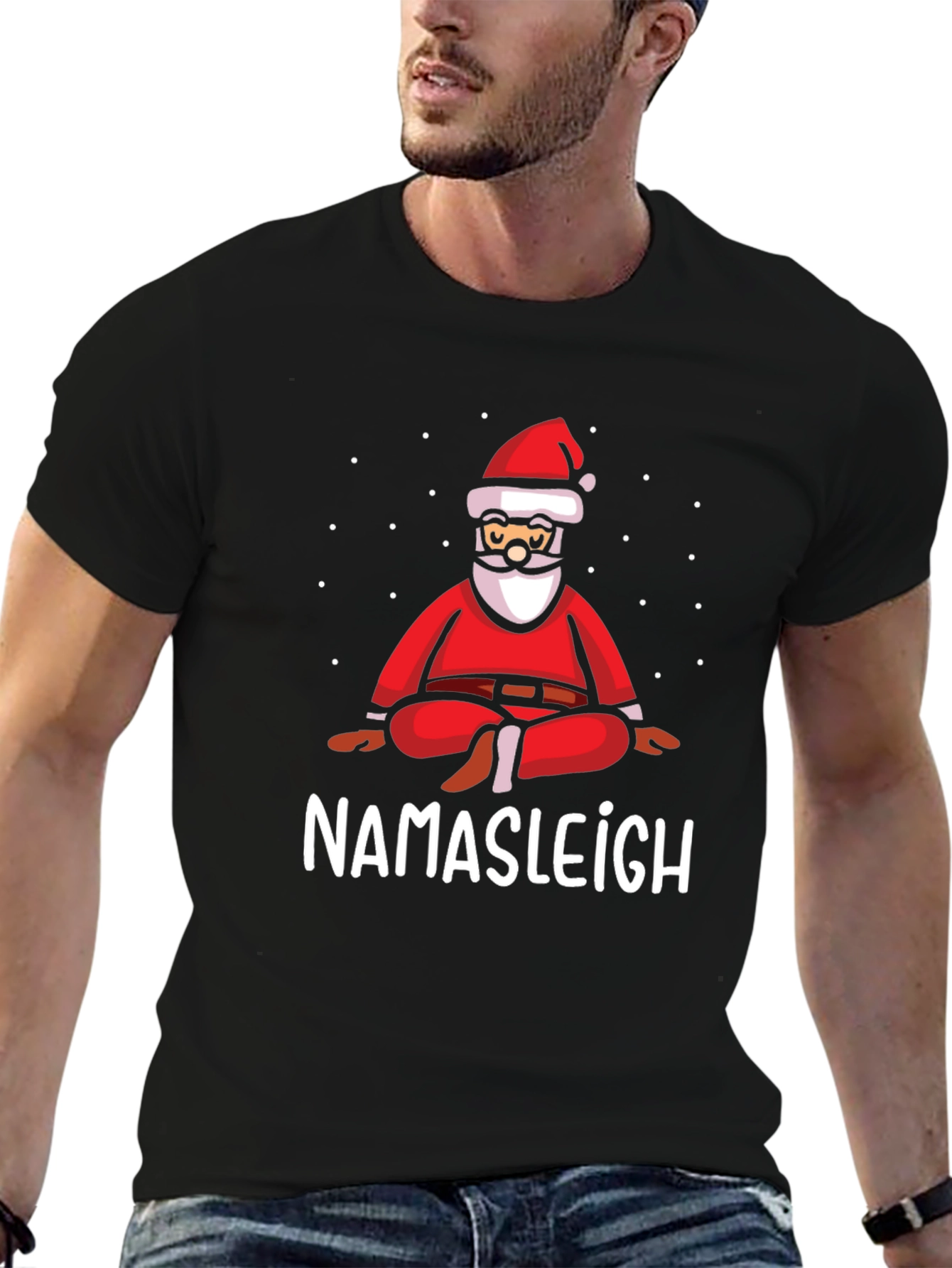 Namaste Santa T-Shirt - Meditating Holiday Cheer