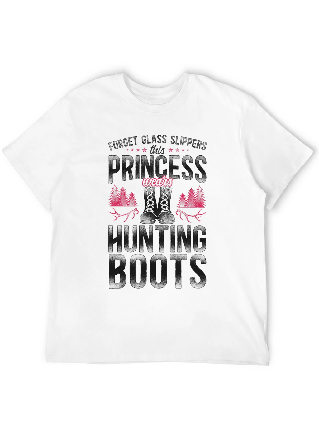 Hunting Boots Graphic Tee - Black Cotton Blend
