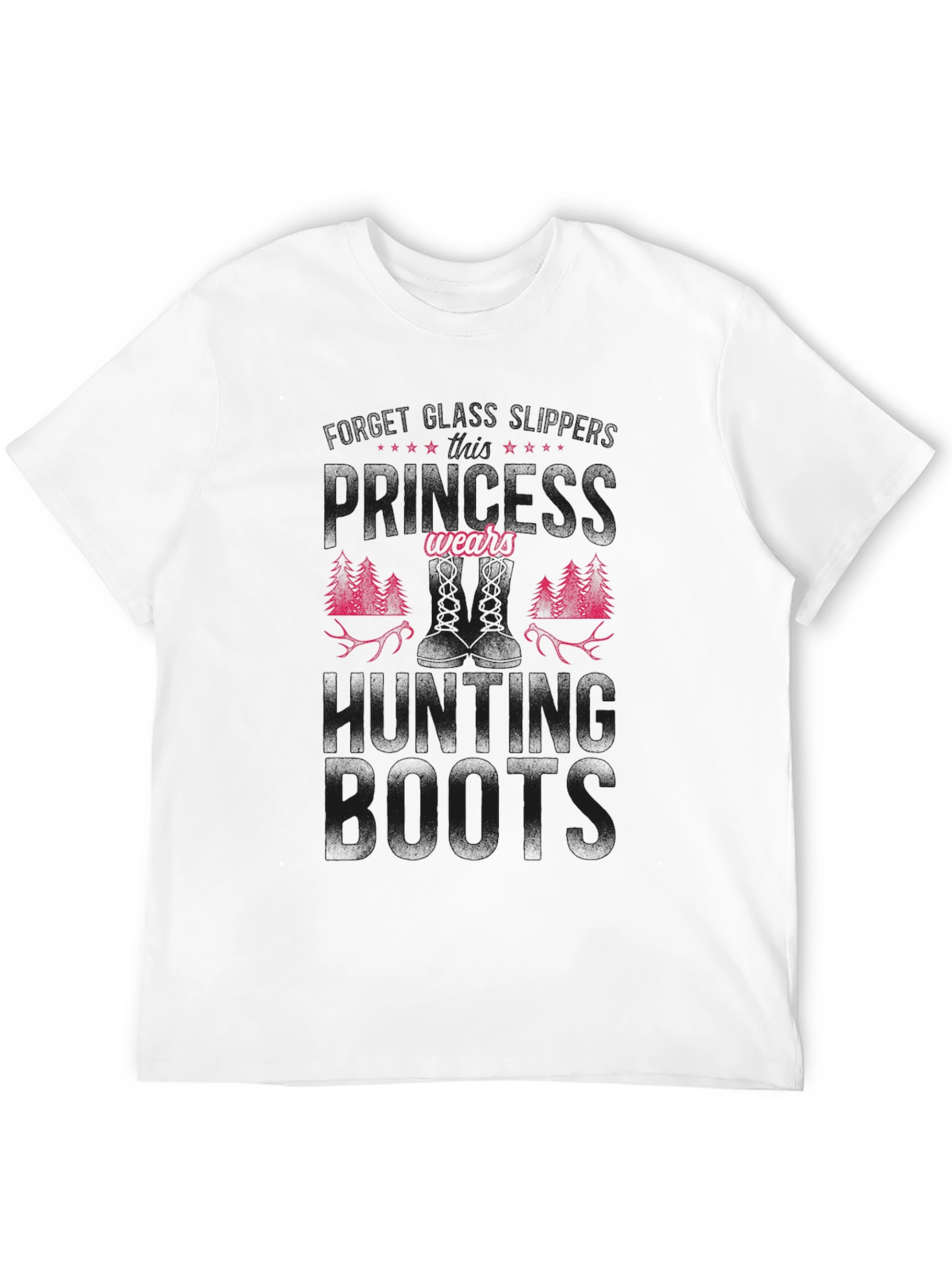 Hunting Boots Graphic Tee - Black Cotton Blend