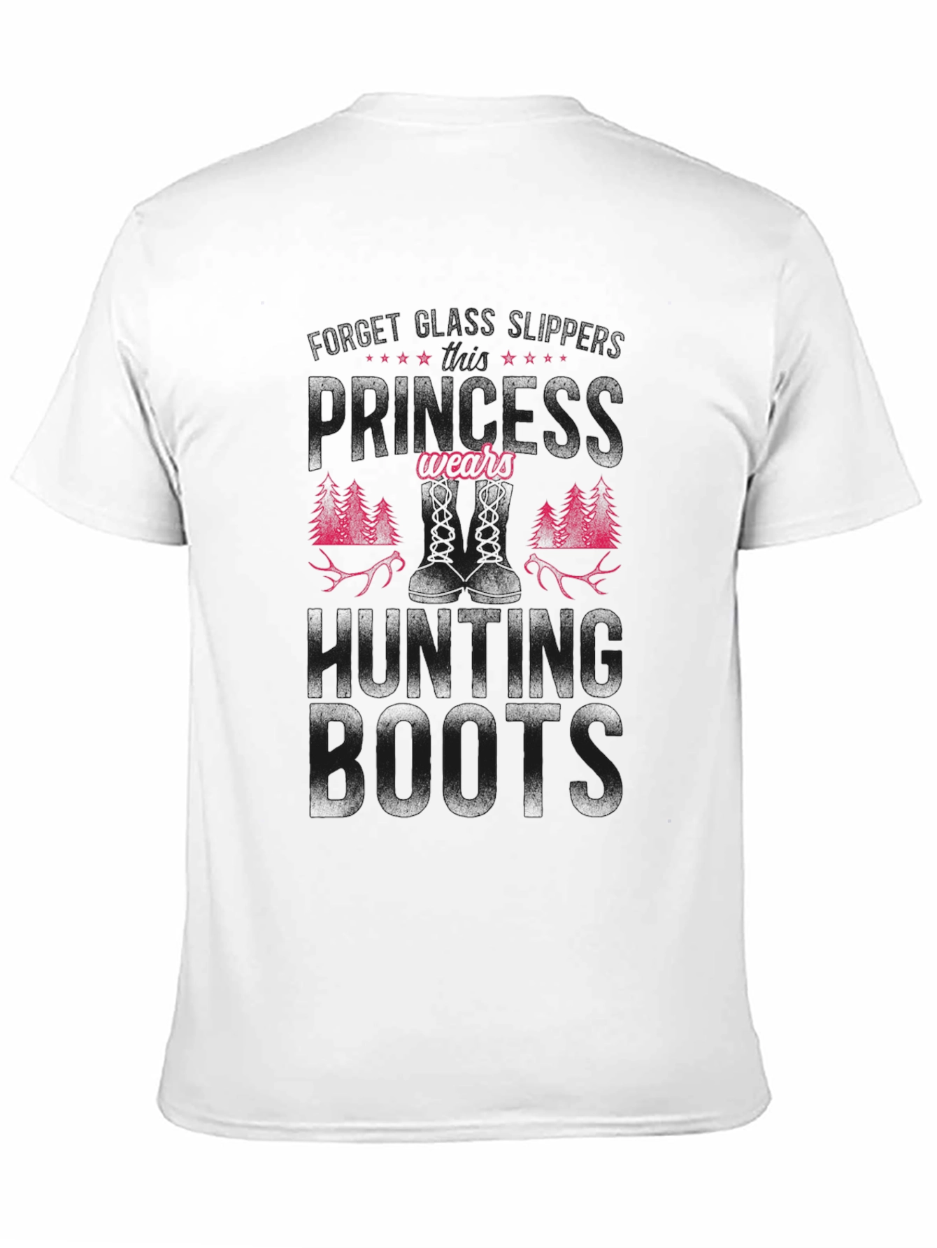 Hunting Boots Graphic Tee - Black Cotton Blend