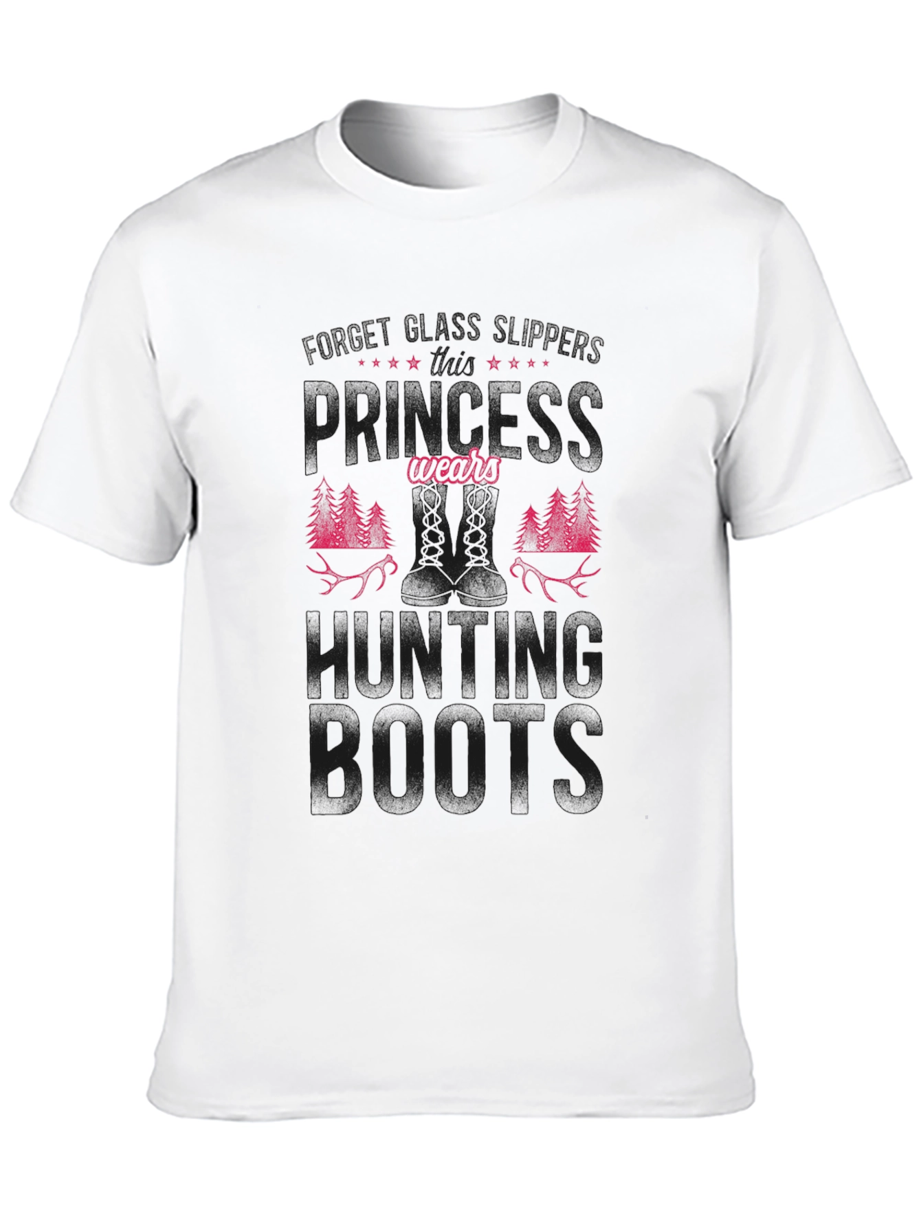 Hunting Boots Graphic Tee - Black Cotton Blend