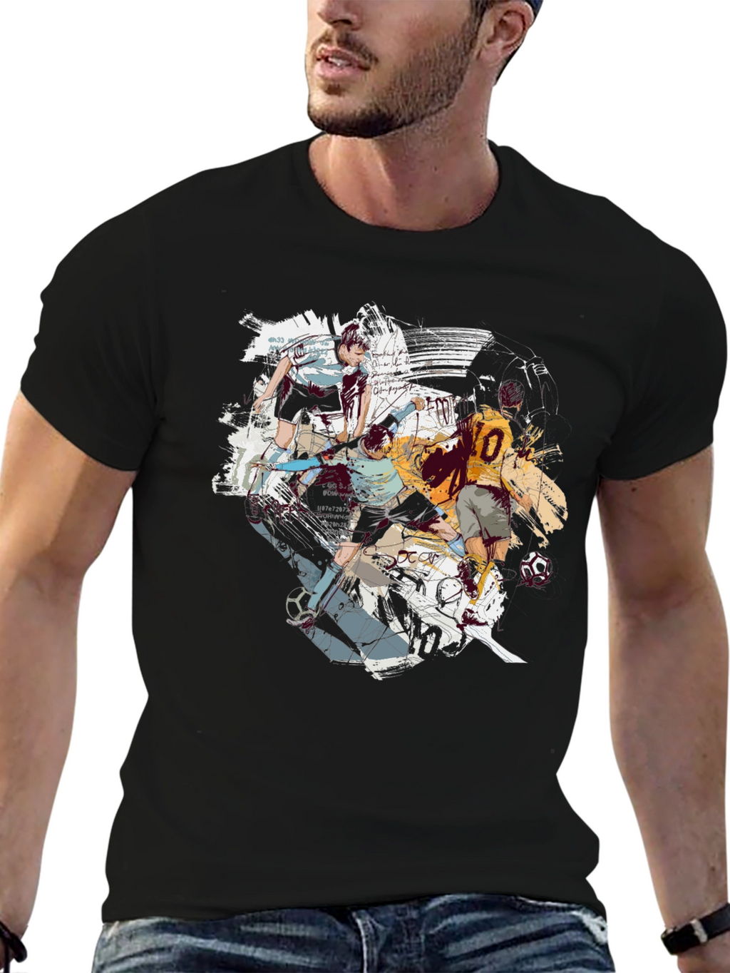 Soccer Art Graphic T-Shirt - Cool & Casual