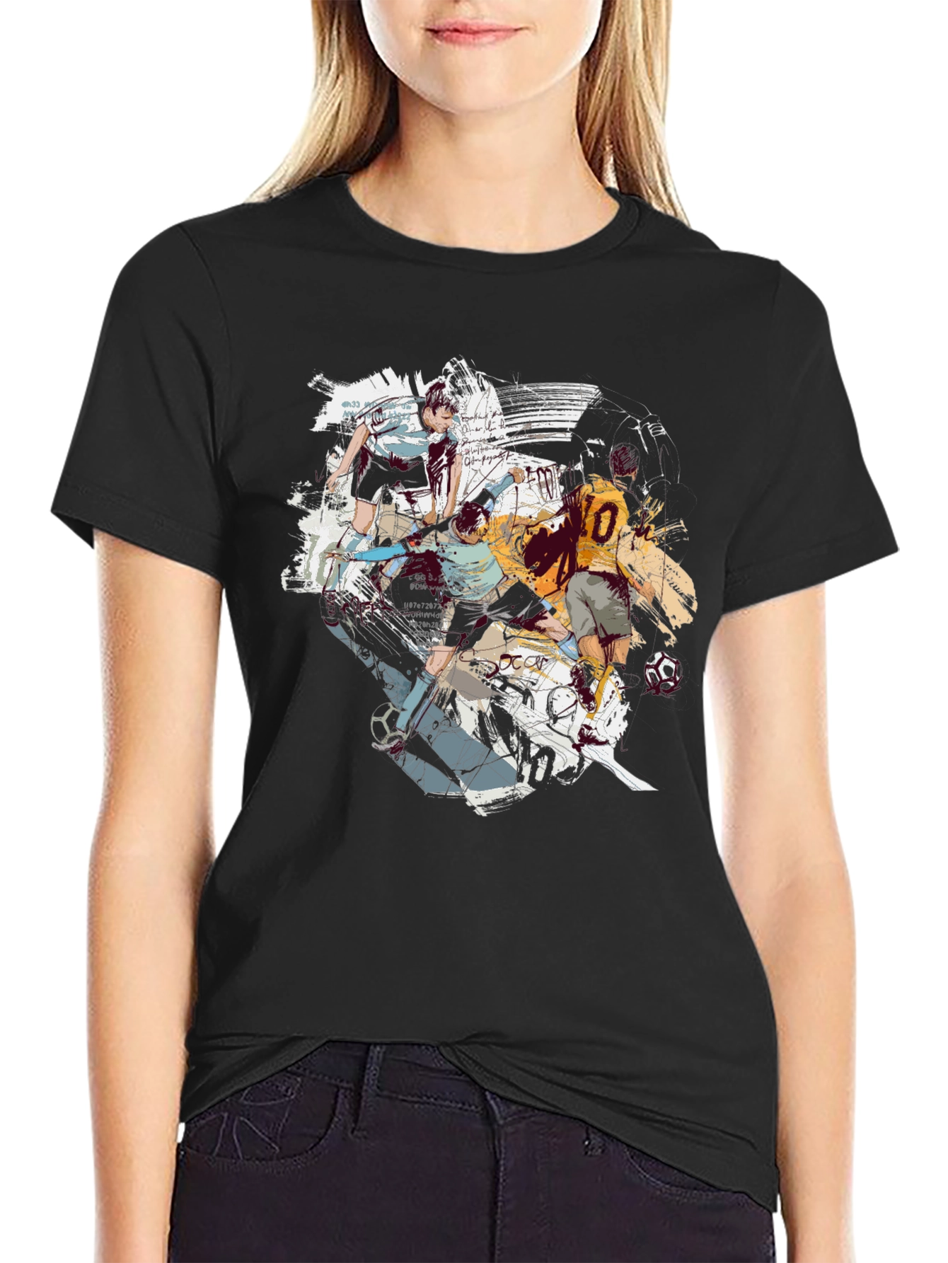 Soccer Art Graphic T-Shirt - Cool & Casual