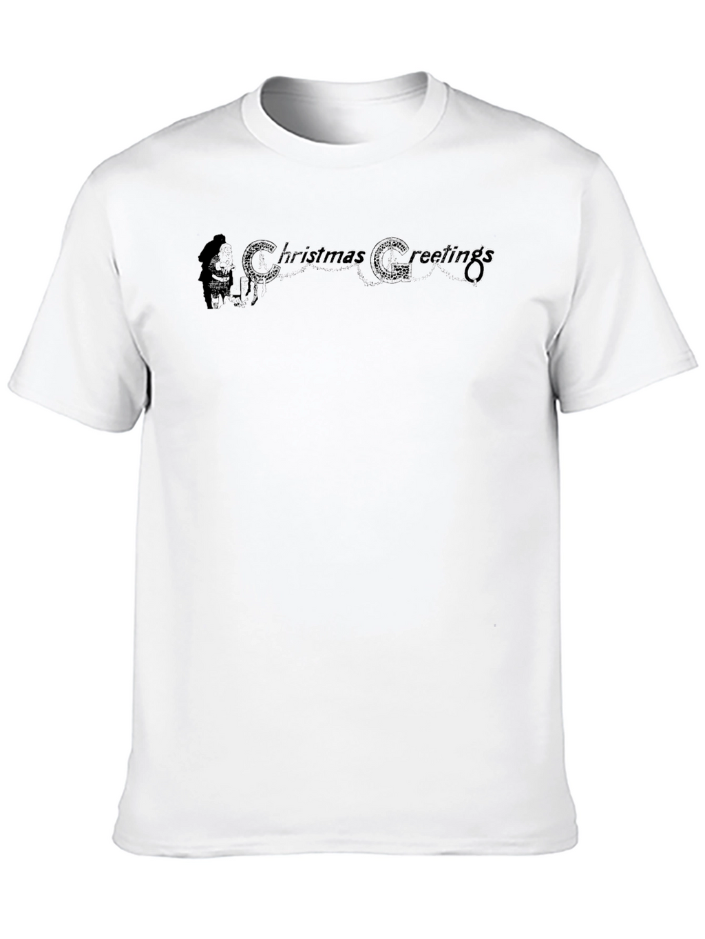 Christmas Greetings Black T-Shirt