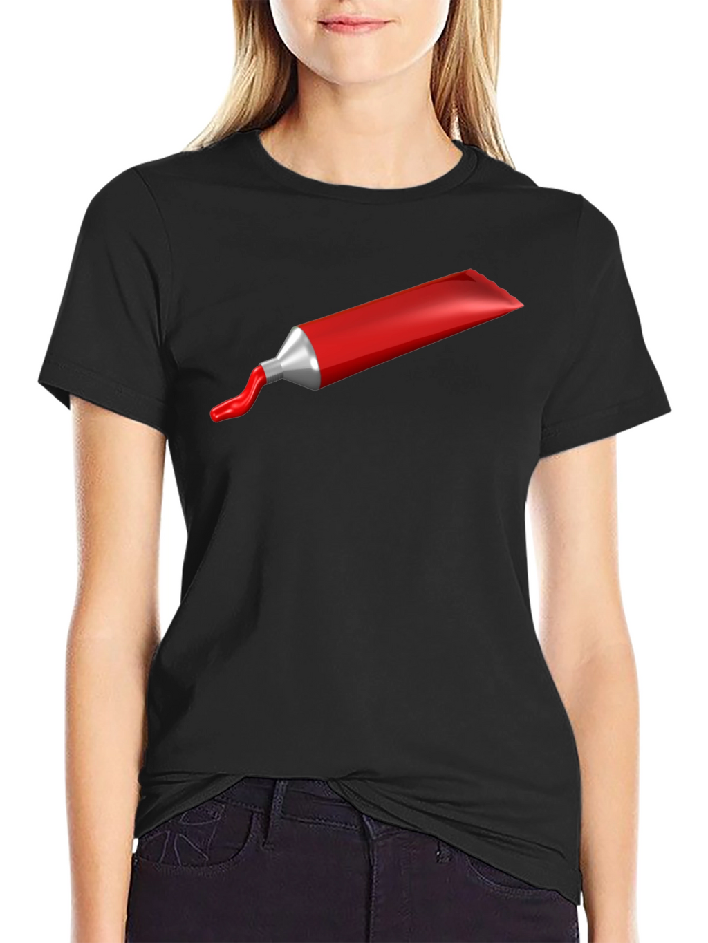 Red Paint Tube Graphic T-Shirt