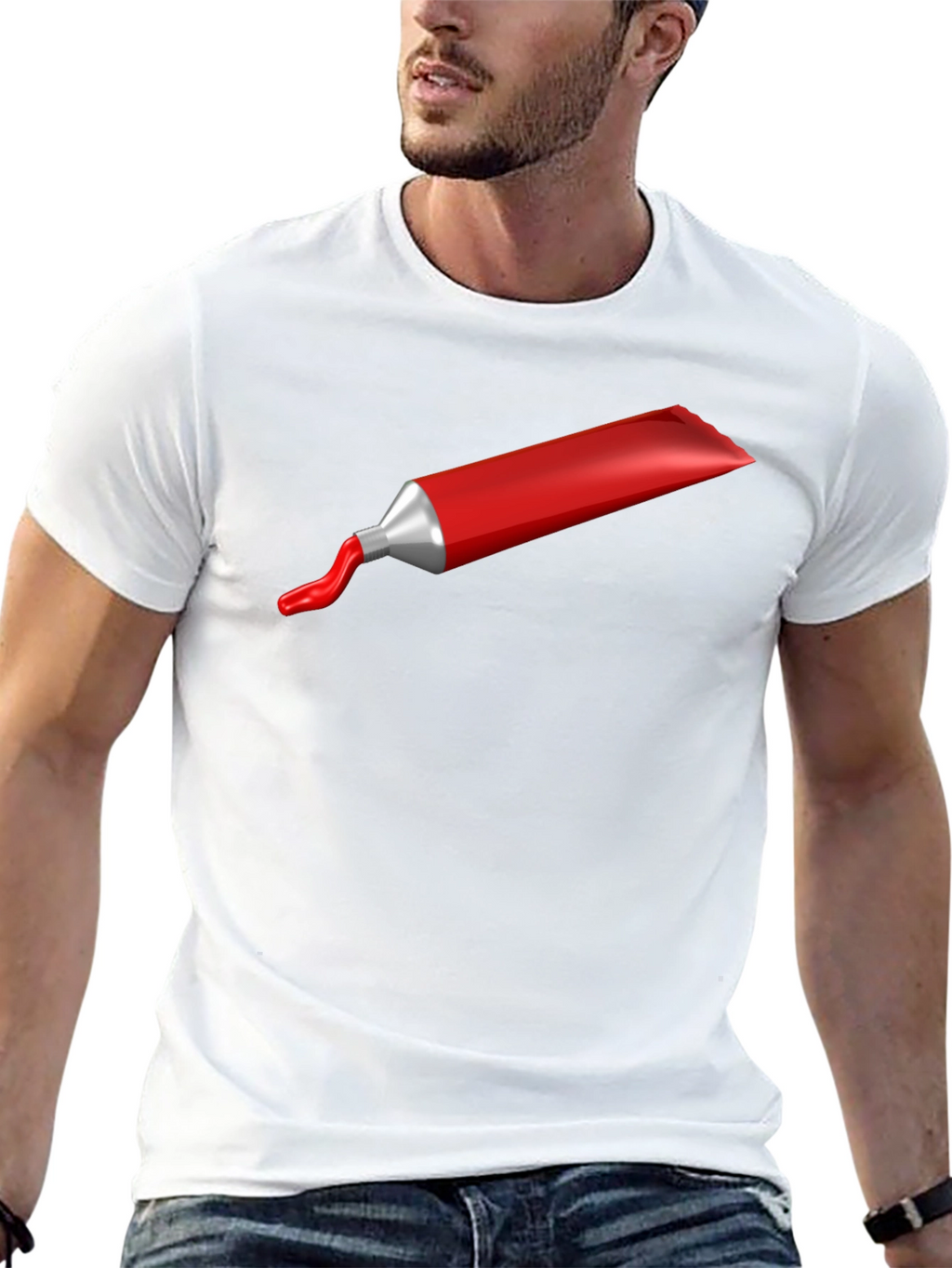 Red Paint Tube Graphic T-Shirt