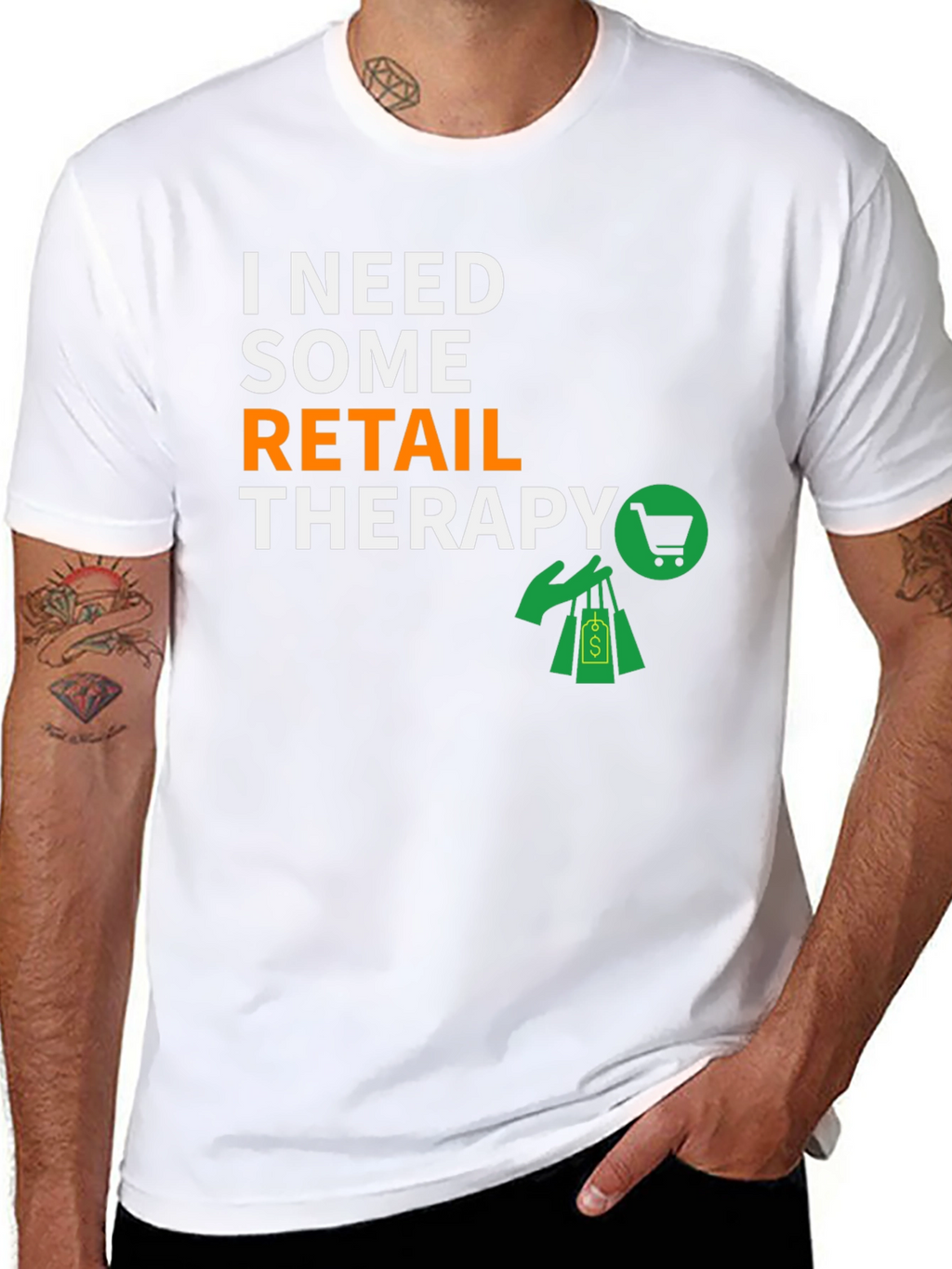 Retail Therapy T-Shirt - Black Graphic Tee