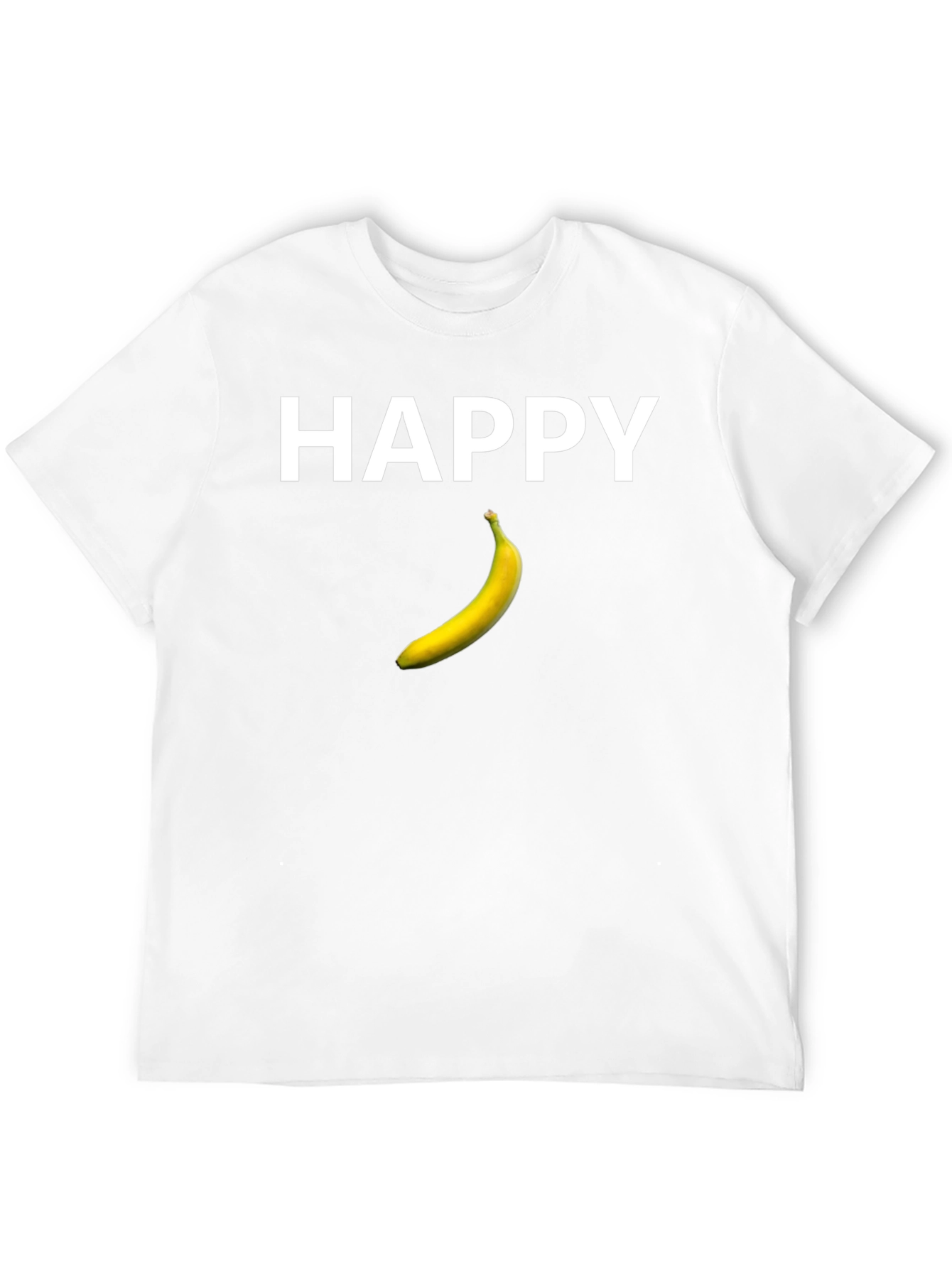 Happy Banana Graphic Tee - Black Cotton T-Shirt