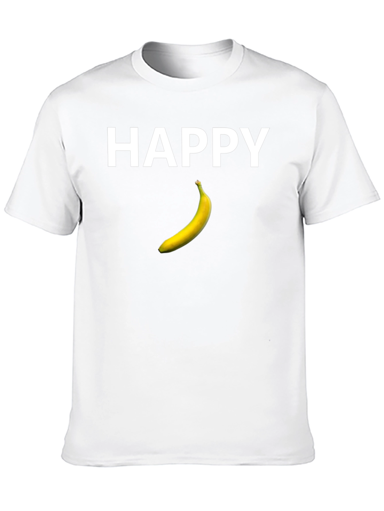 Happy Banana Graphic Tee - Black Cotton T-Shirt