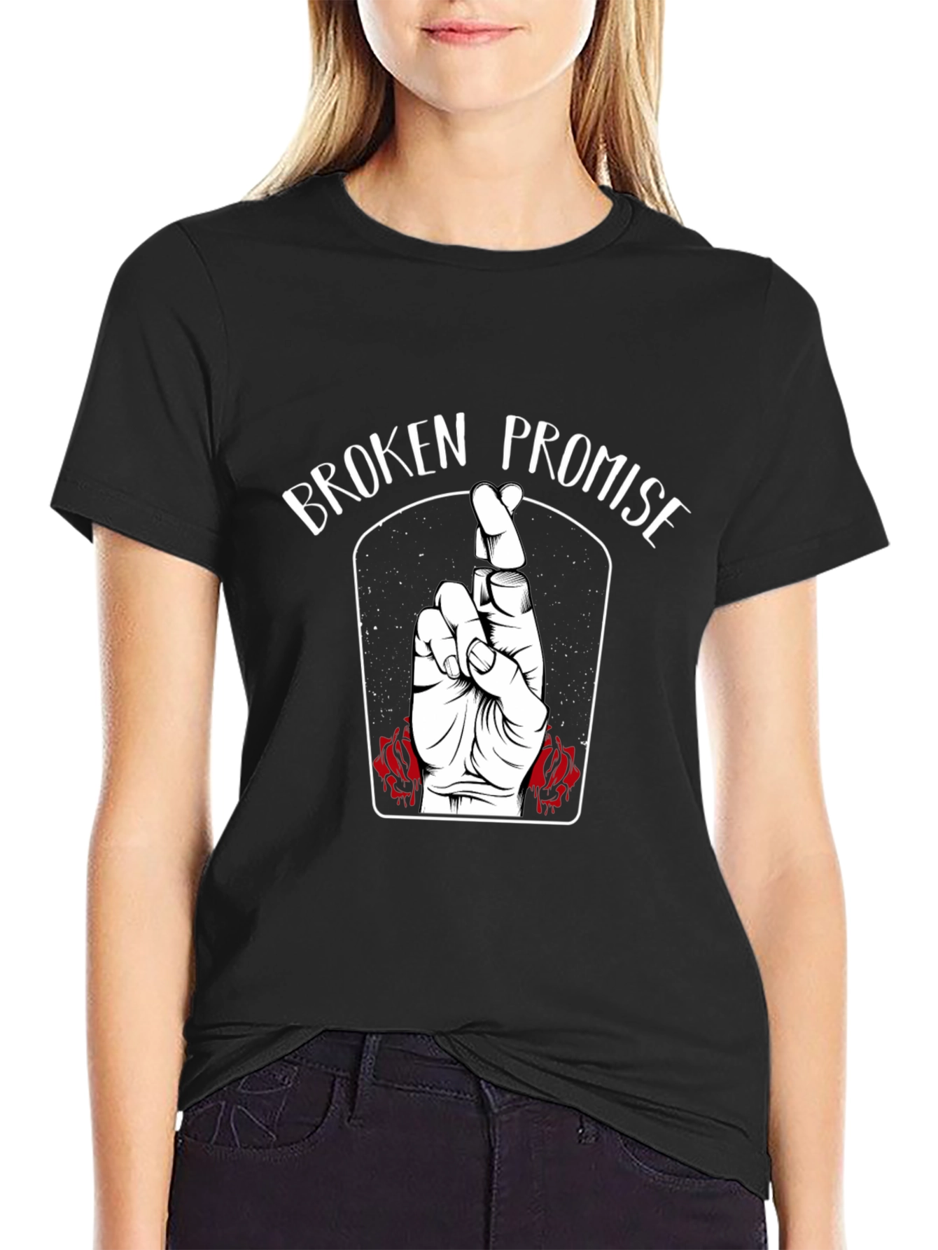 Broken Promise Graphic Tee - Black