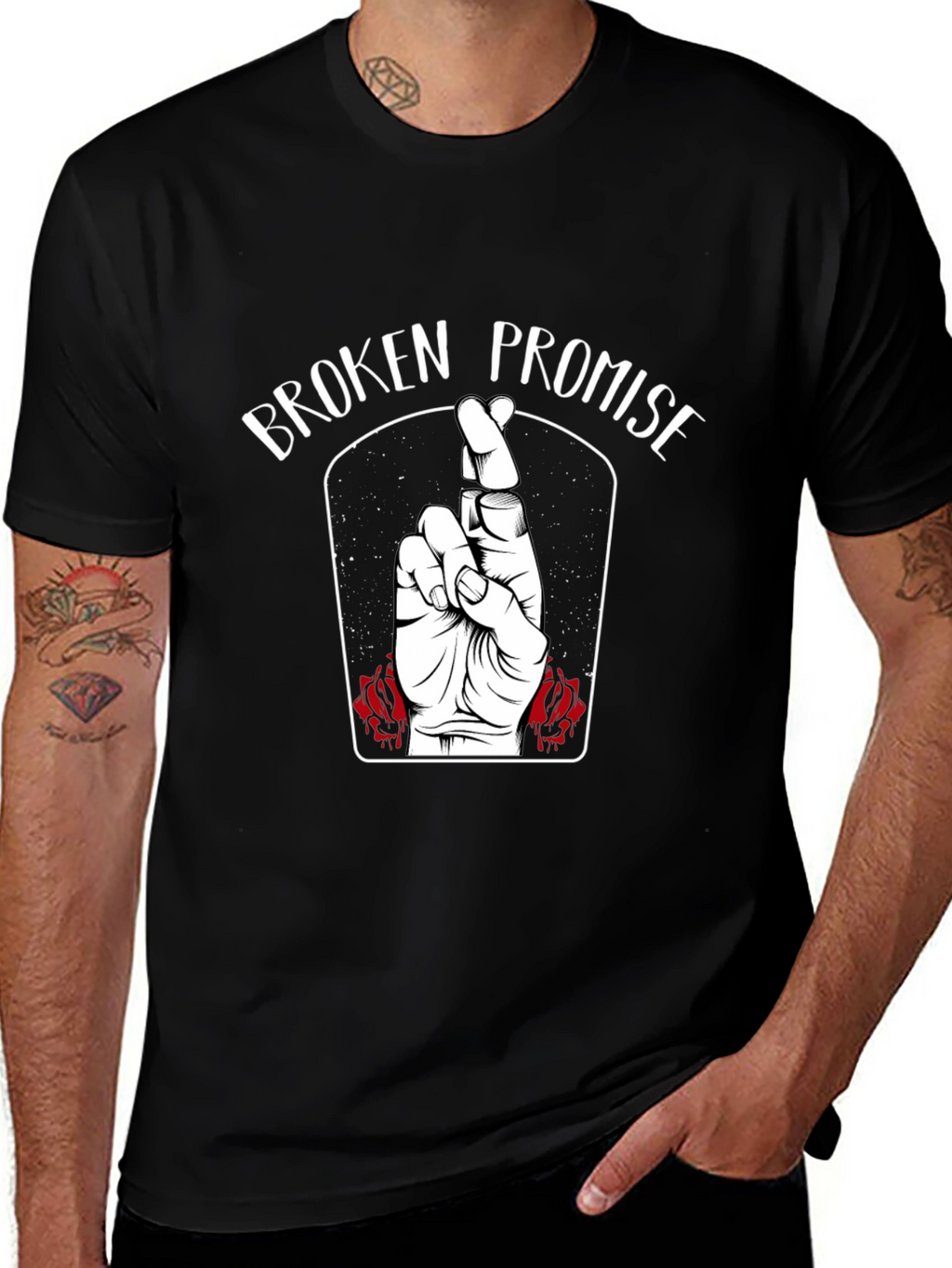 Broken Promise Graphic Tee - Black