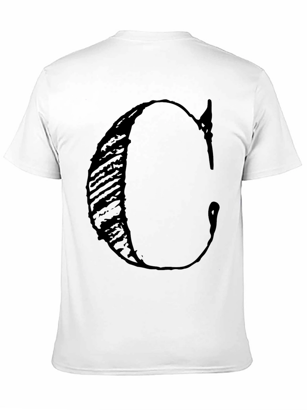 Bold C Letter Graphic Black T-Shirt