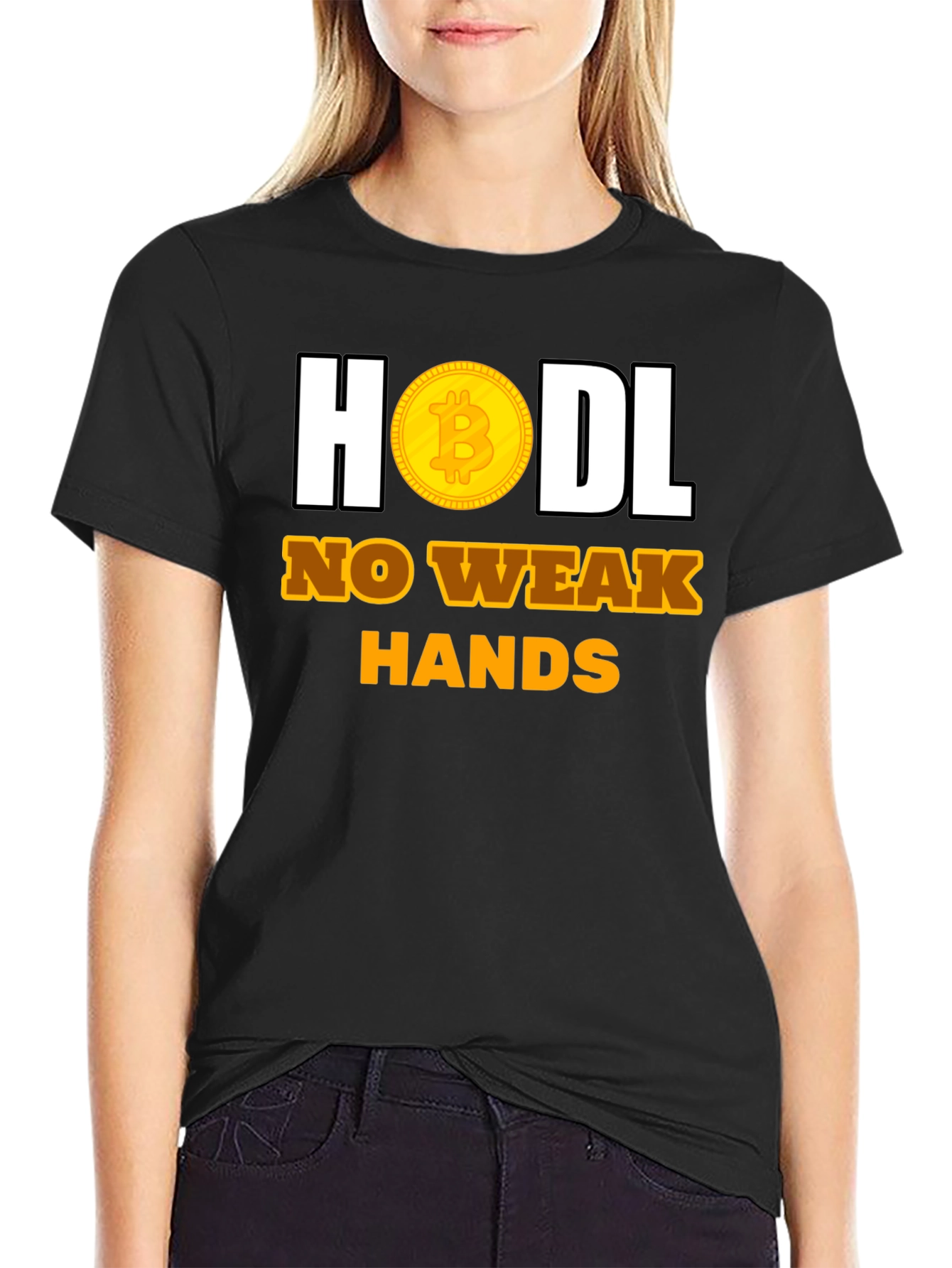 HODL No Weak Hands Bitcoin T-Shirt