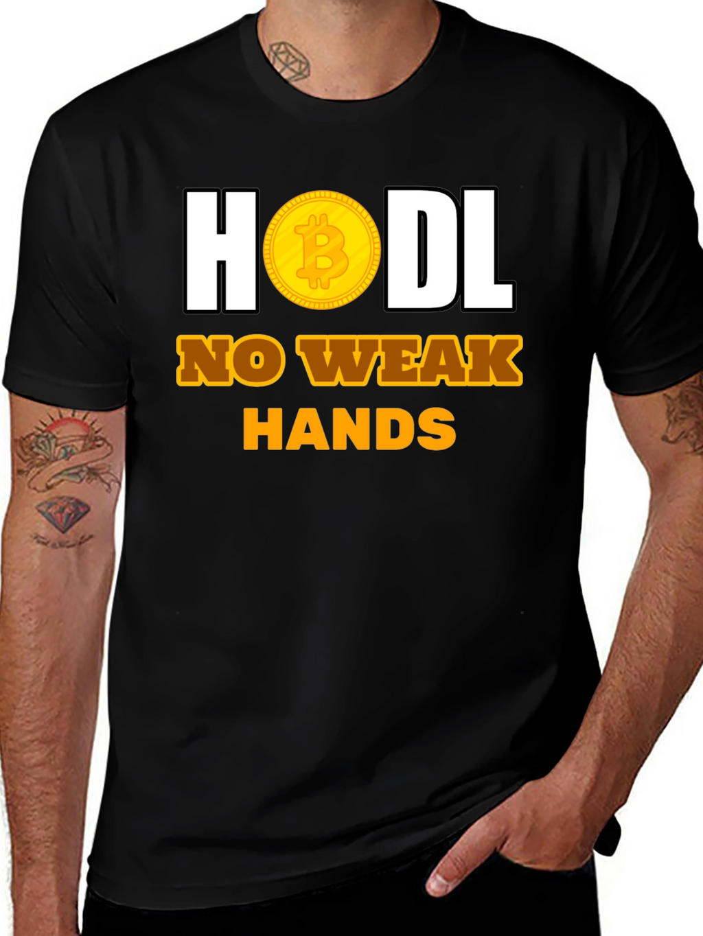 HODL No Weak Hands Bitcoin T-Shirt