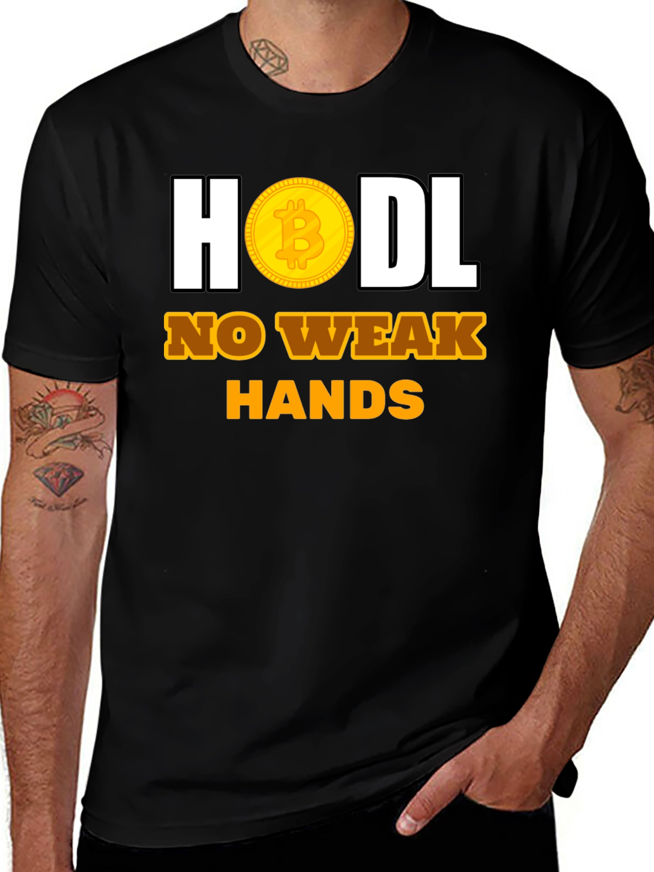 HODL No Weak Hands Bitcoin T-Shirt