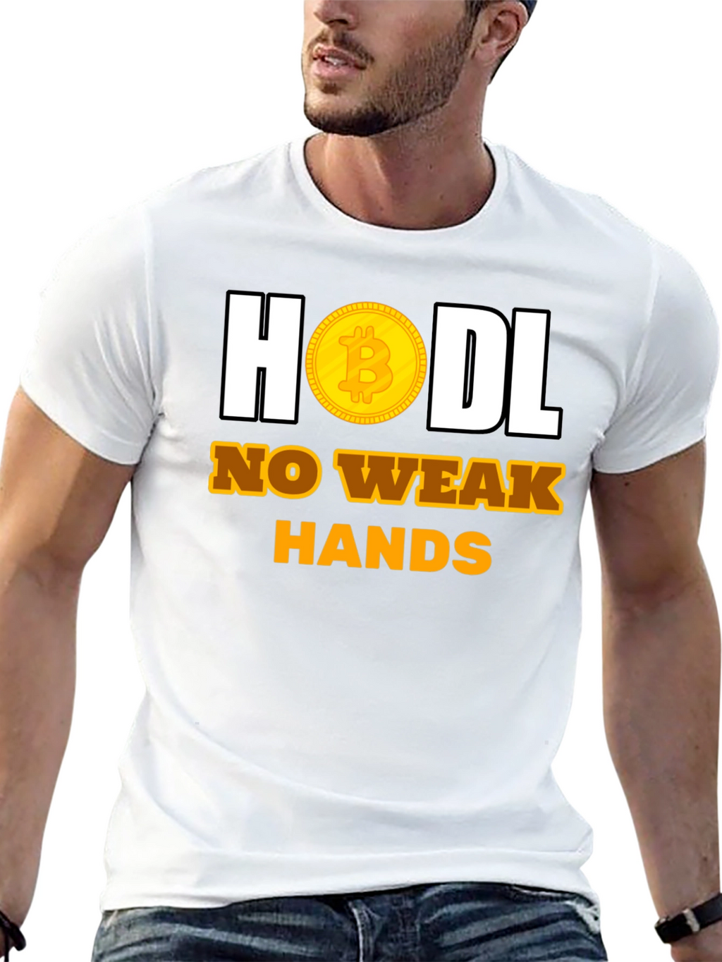 HODL No Weak Hands Bitcoin T-Shirt