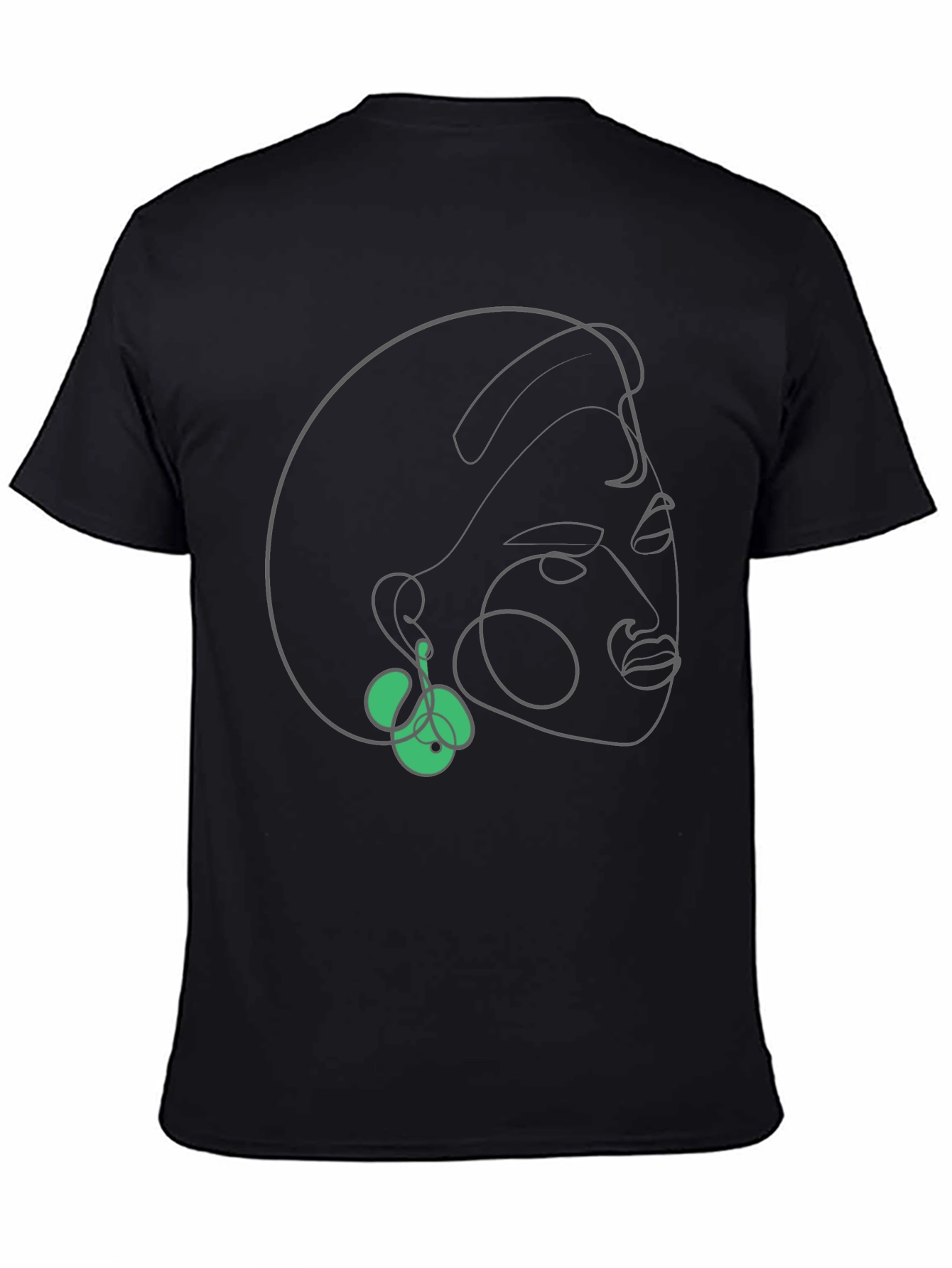 Abstract Face Line Art Graphic Tee - Modern Minimalist Shirt