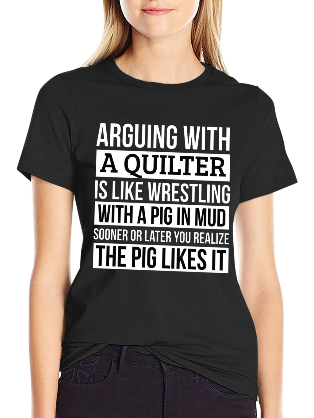 Arguing with a Quilter T-Shirt - Funny Quilting Gift
