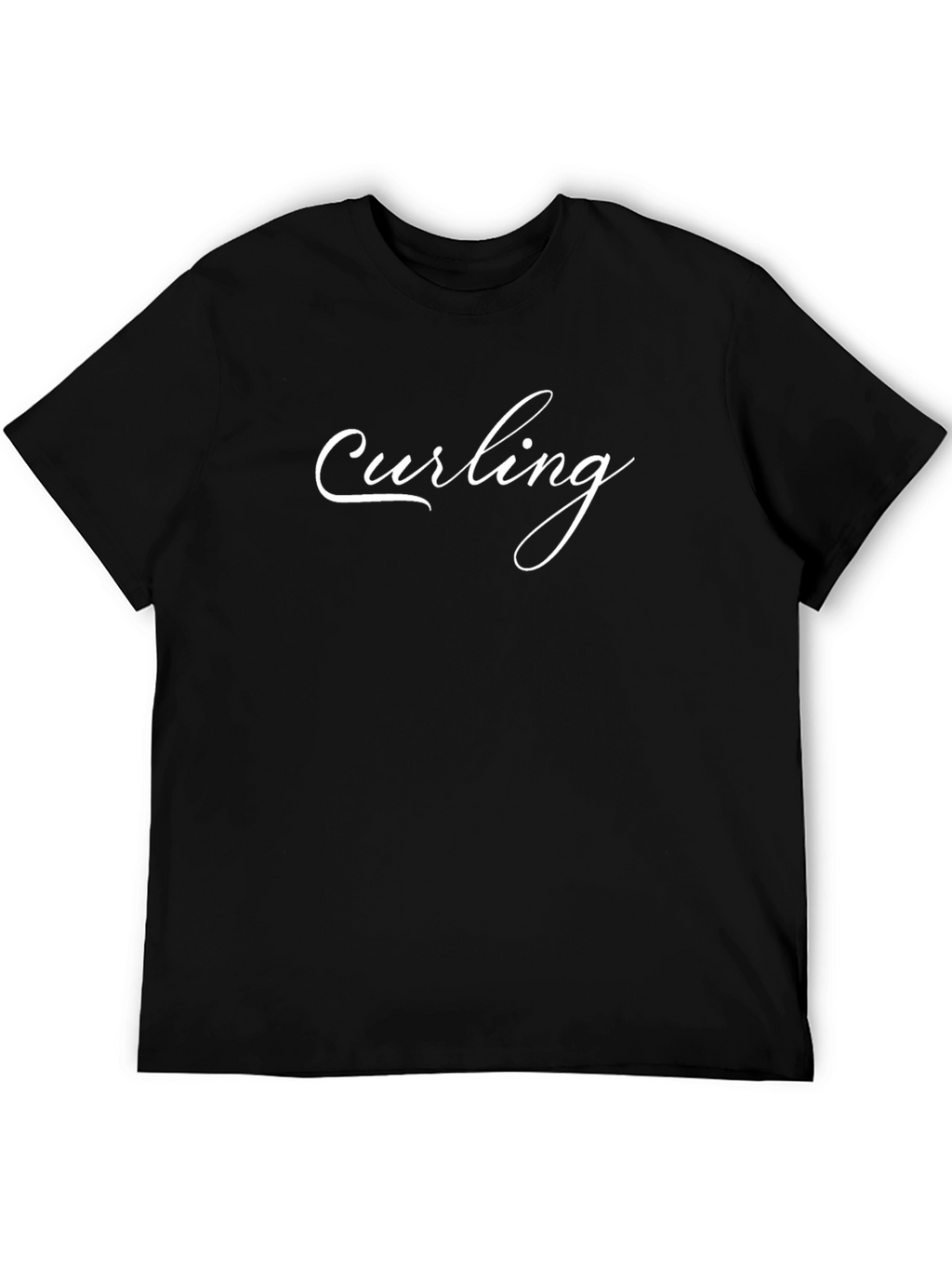 Curling Graphic Black T-Shirt