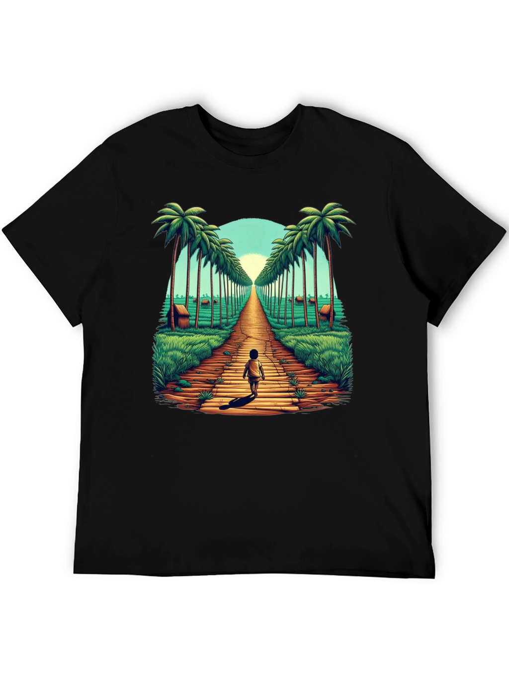 Tropical Palm Tree Pathway Graphic Tee