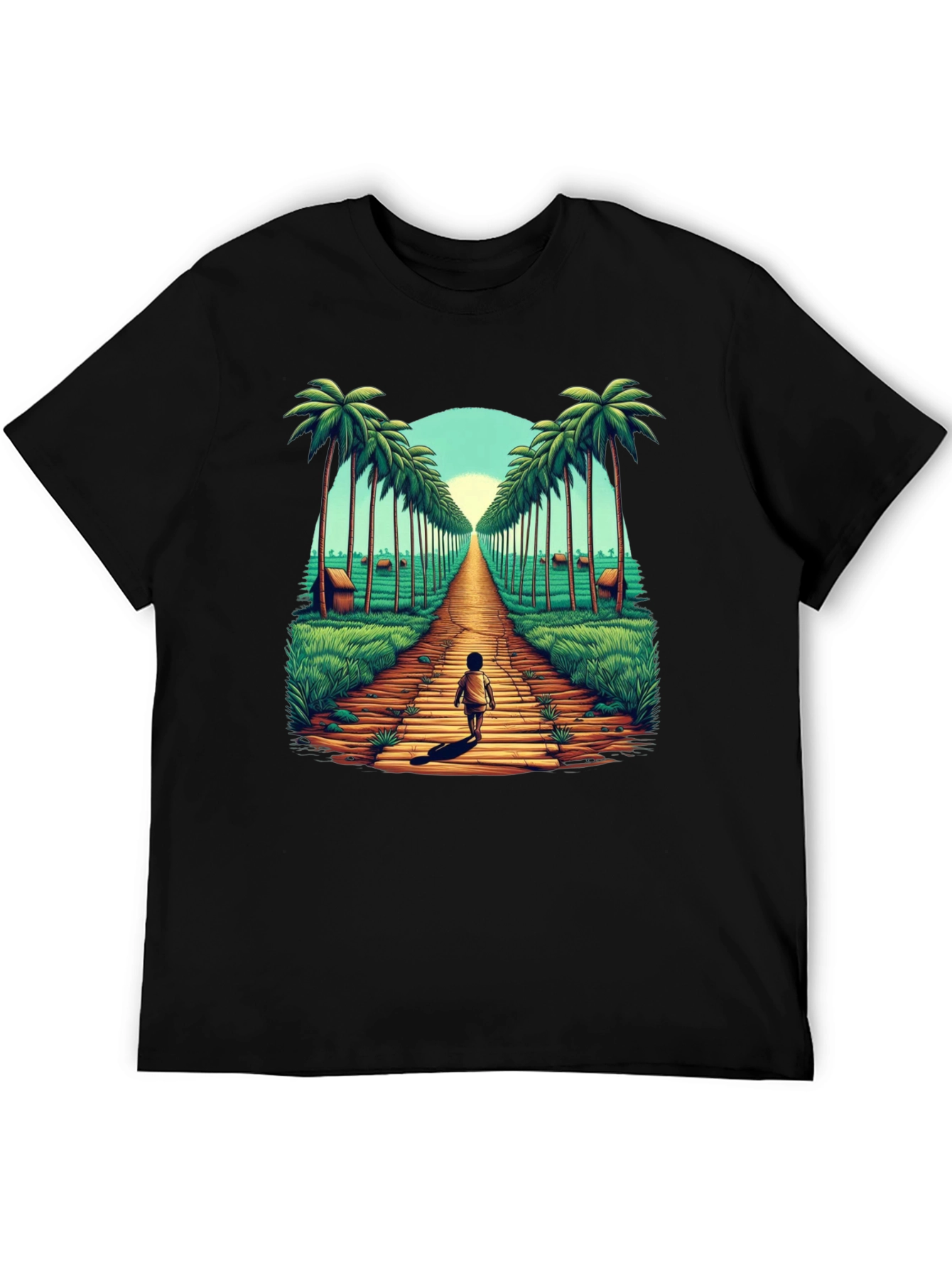 Tropical Palm Tree Pathway Graphic Tee