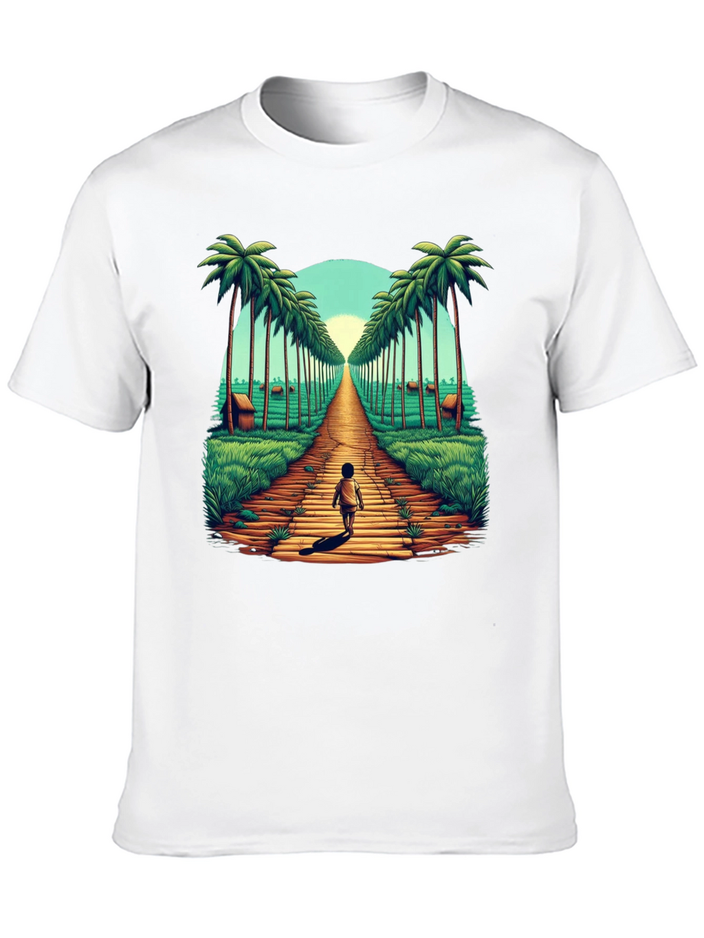 Tropical Palm Tree Pathway Graphic Tee